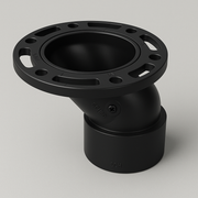 LESSO ABS Offset Closet Flange – 4 in. x 3 in. Adjustable DWV Fitting