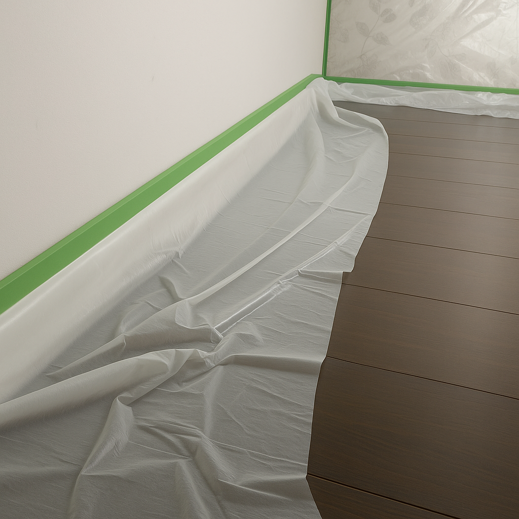 Painter’s Plastic with Tape – Pre-Taped Film | Furniture + Wall Cover