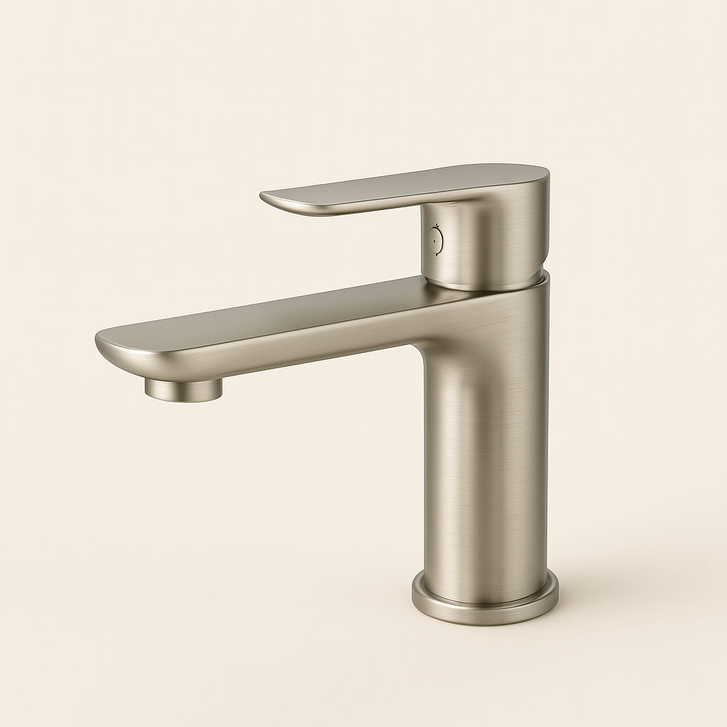 Flat Blade Matte Black Bathroom Faucet – Round Body, cUPC Certified