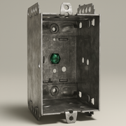 1‑Gang Steel Device Box 3x2x2 ½ – Galvanized, 12.5 cu in, ETL