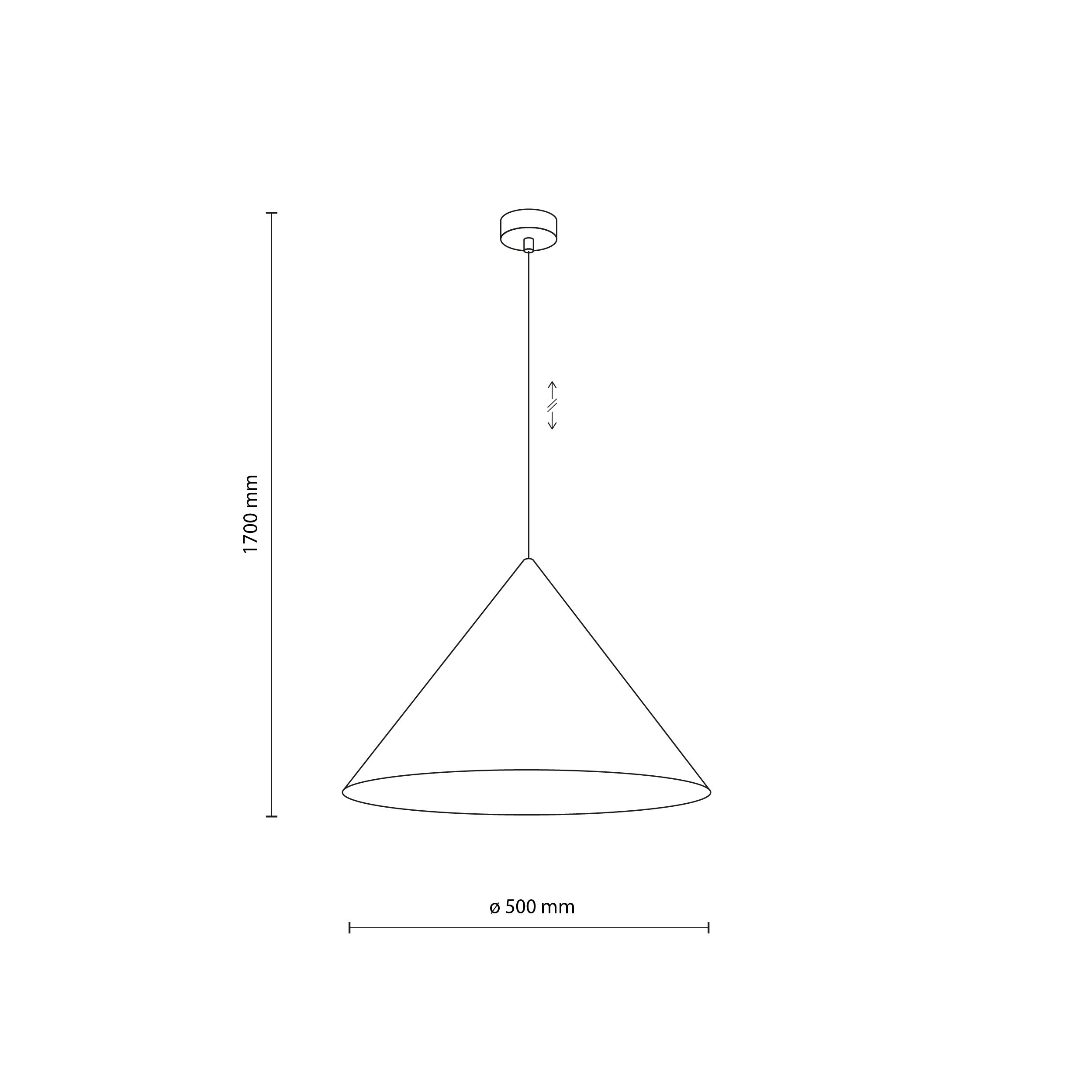 CONO Black Extra Large Modern Minimalist Pendant Light