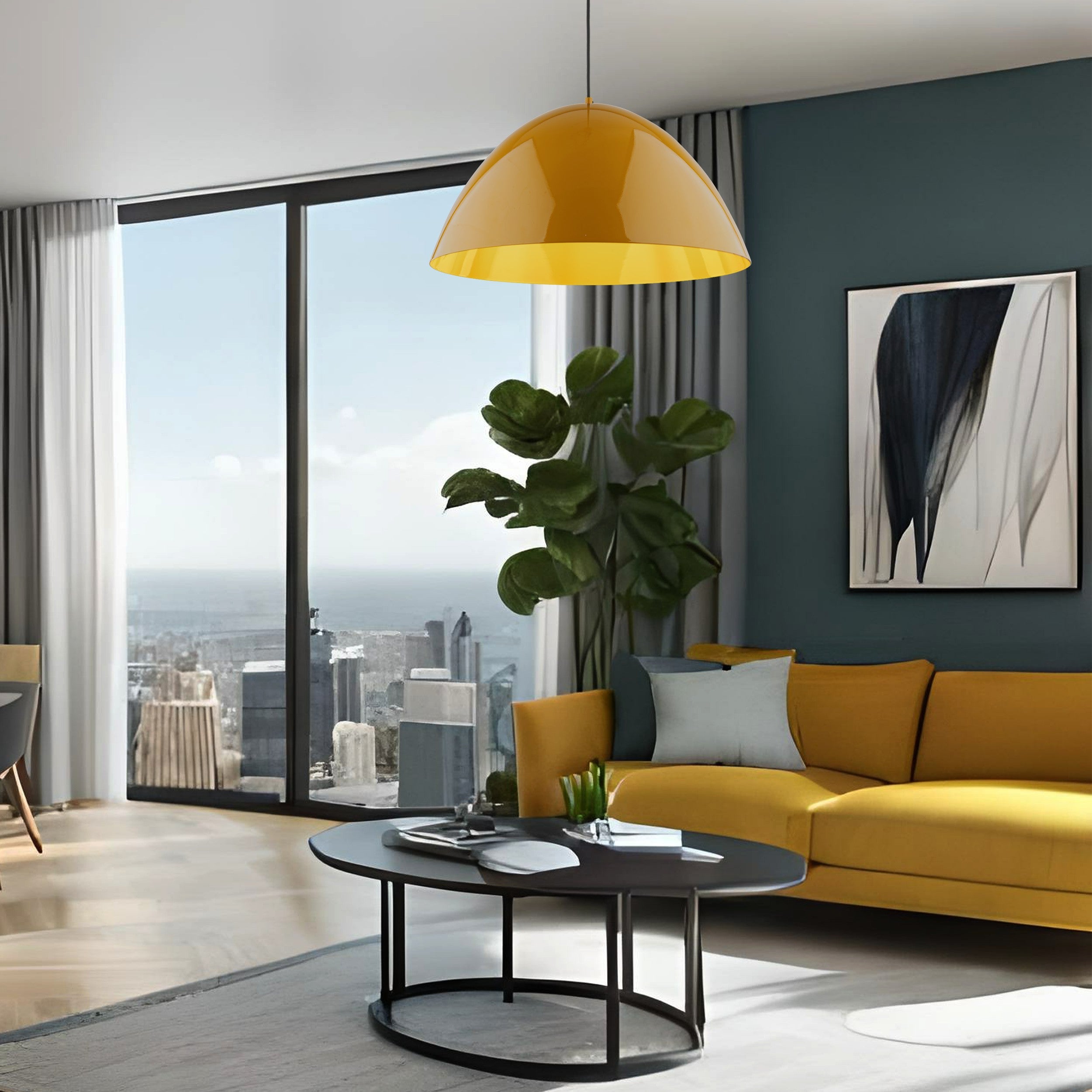 FARO Ochre Mid-Century Modern Pendant Light L