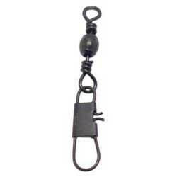 šBlack Barrel Swivel with Interlock Snap 10/pk