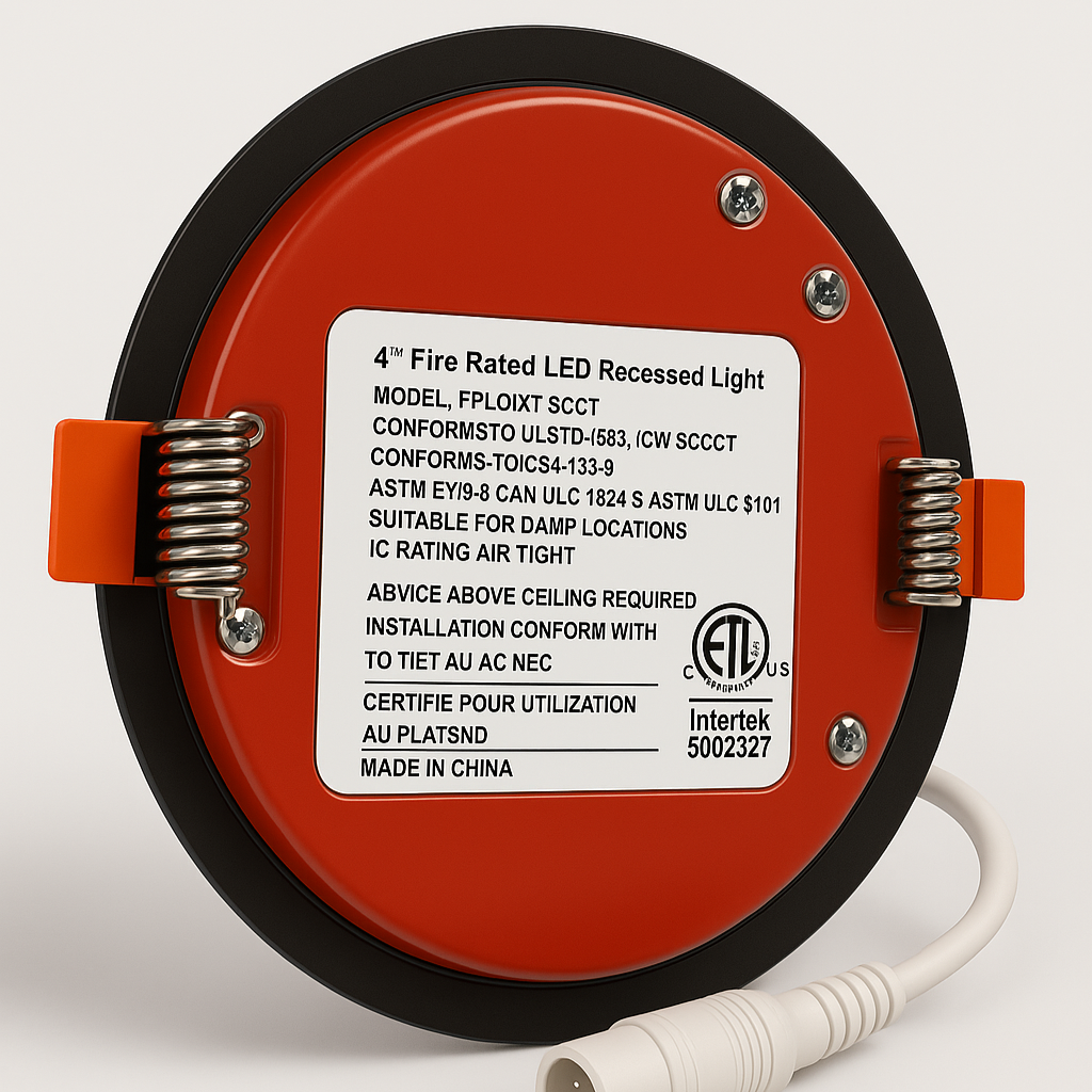 4" Fire-Rated LED Pot Light – 5CCT Selectable | IC Rated + UL Certified