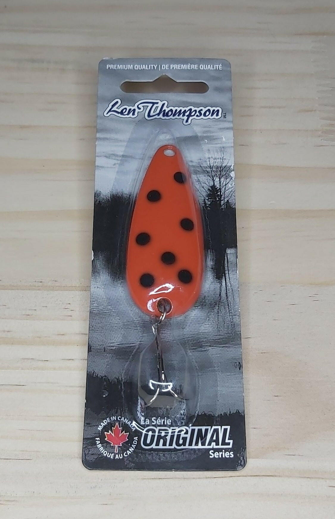 🍁Len Thompson Orange Black Dot Spoons