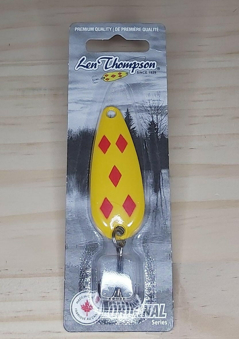 🍁 Len Thompson Yellow & Red Five of Diamond Spoons