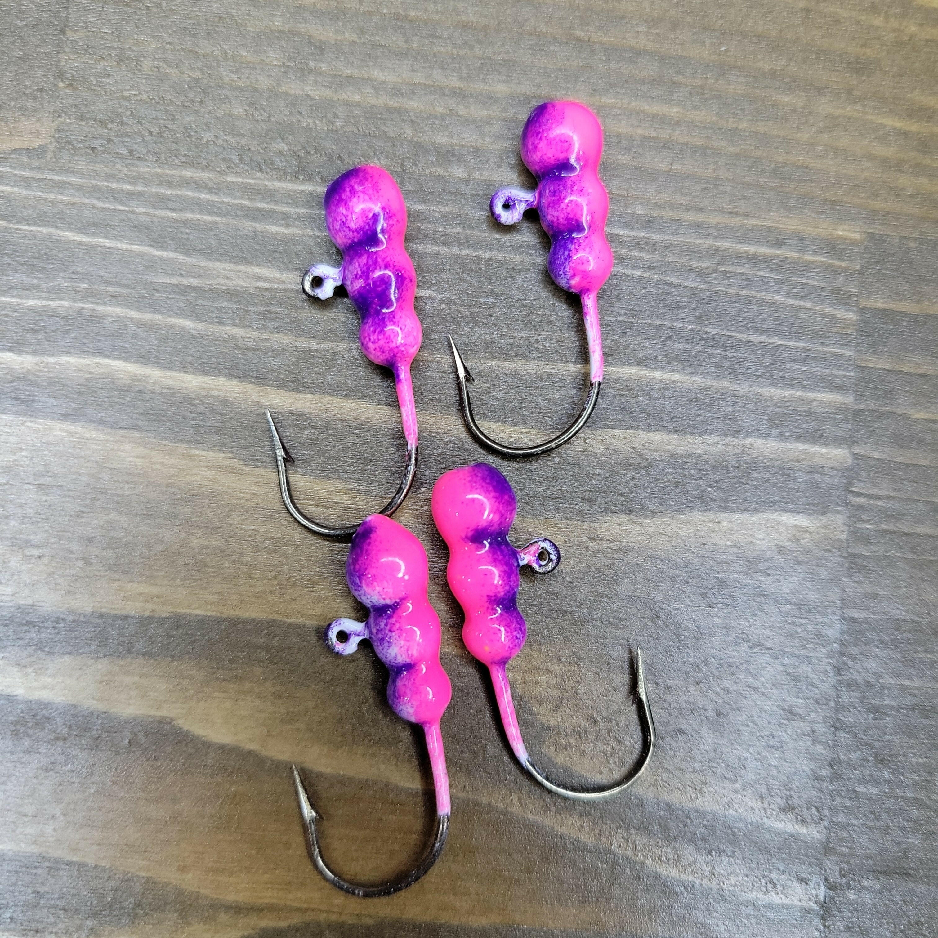 🍁Big Sky Gruesome Grubs Glow Jigs 1/8oz 4/pack