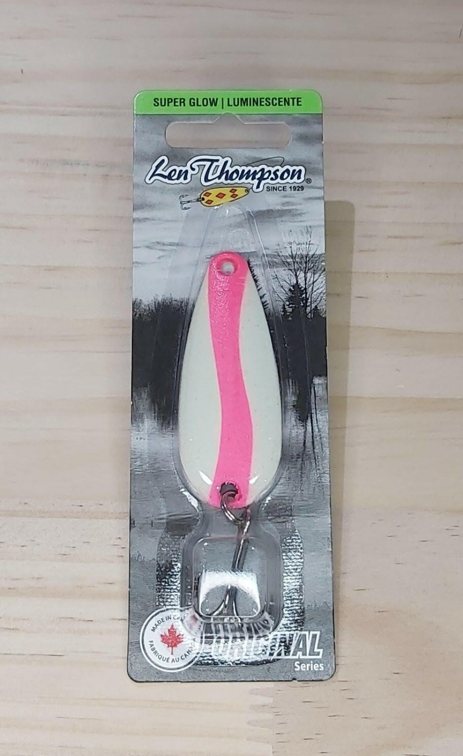 🍁Len Thompson Glowing White & Pink Spoons