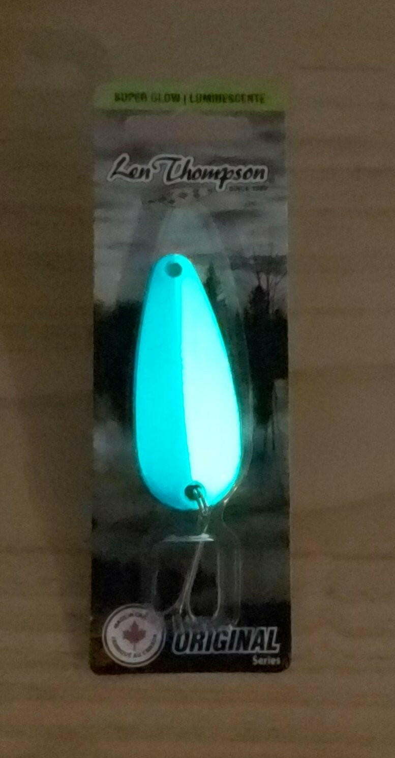 🍁Len Thompson Glowing White & Blue Spoons