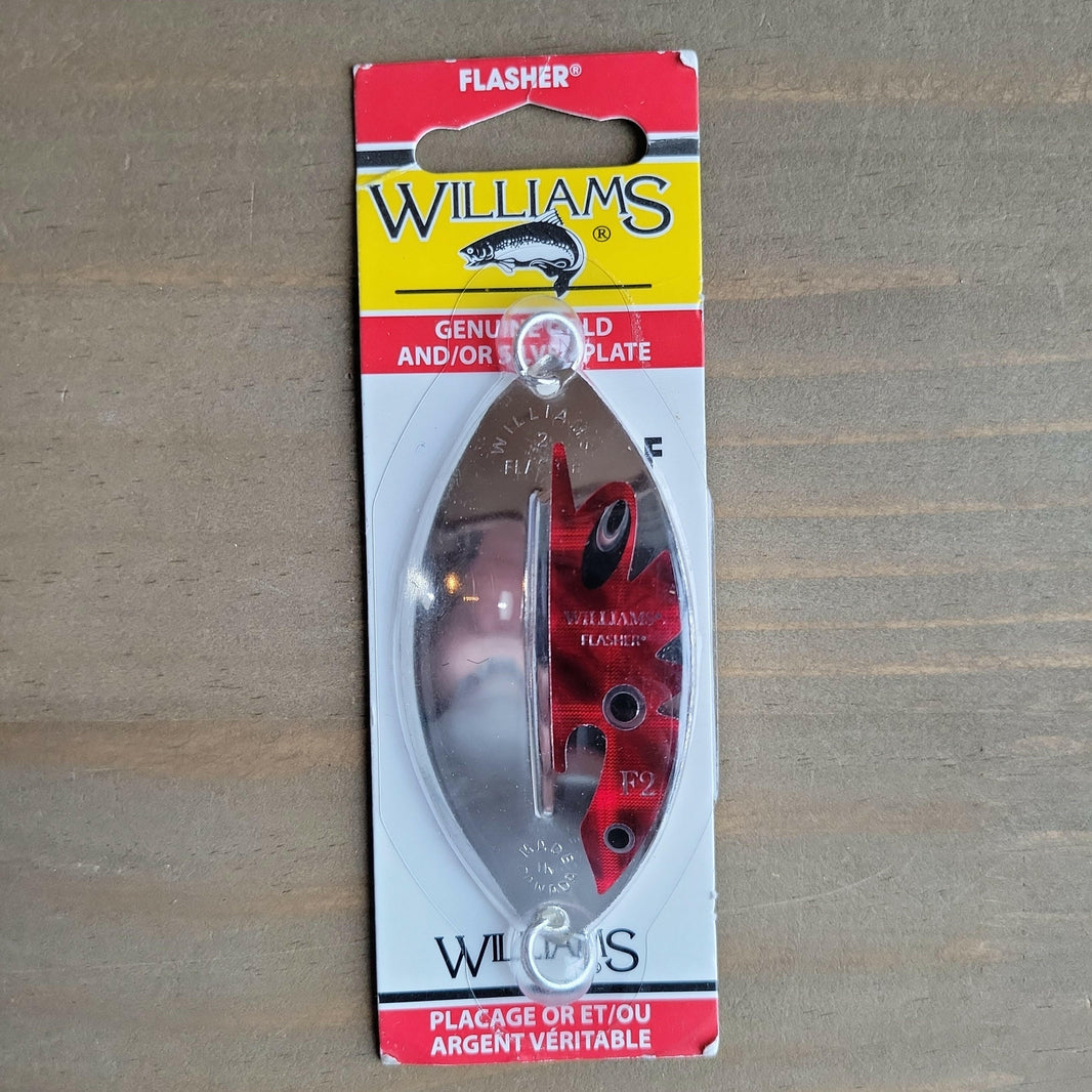 🍁Williams 1/2oz Flasher Silver/Red 3-3/8"