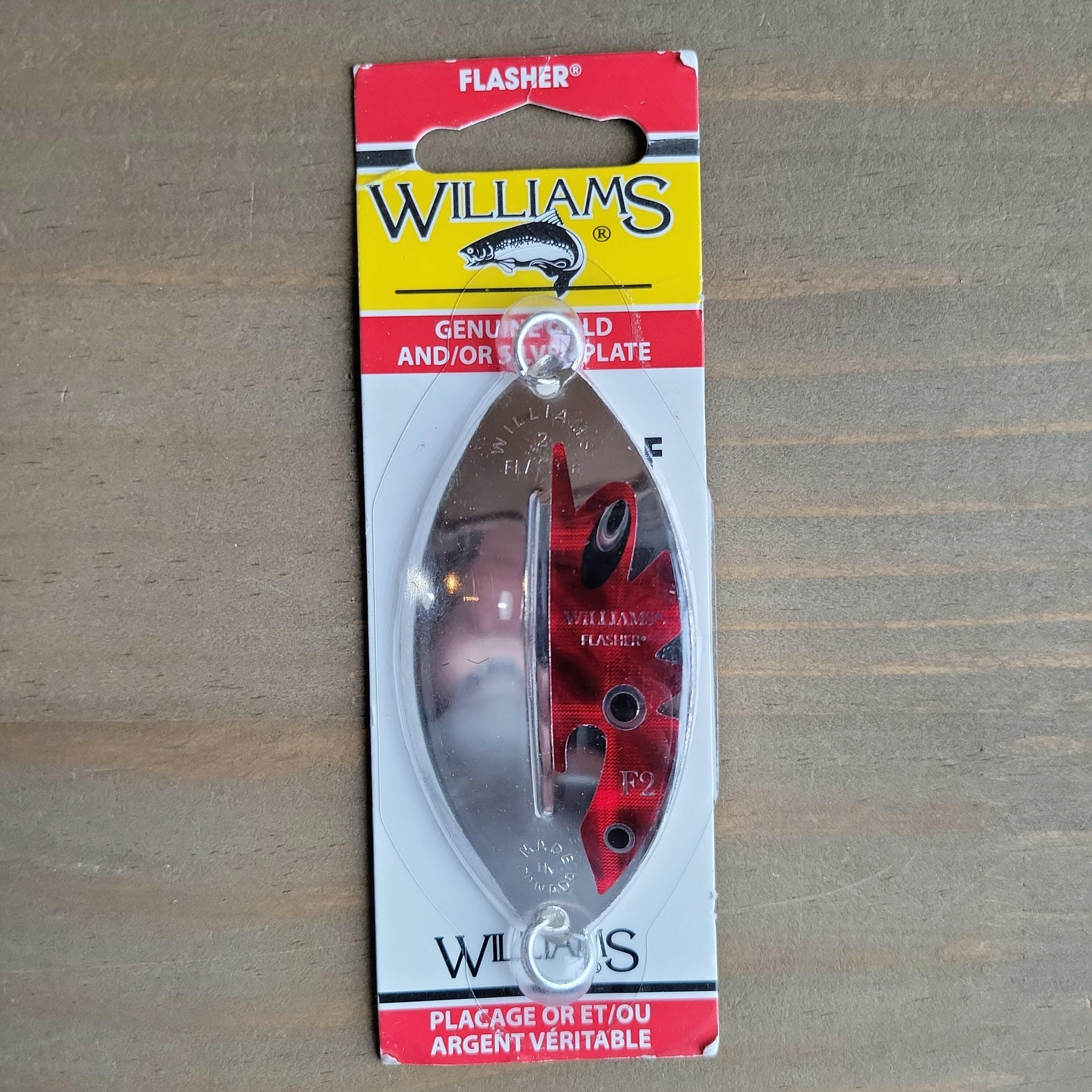 🍁Williams 1/2oz Flasher Silver/Red 3-3/8"