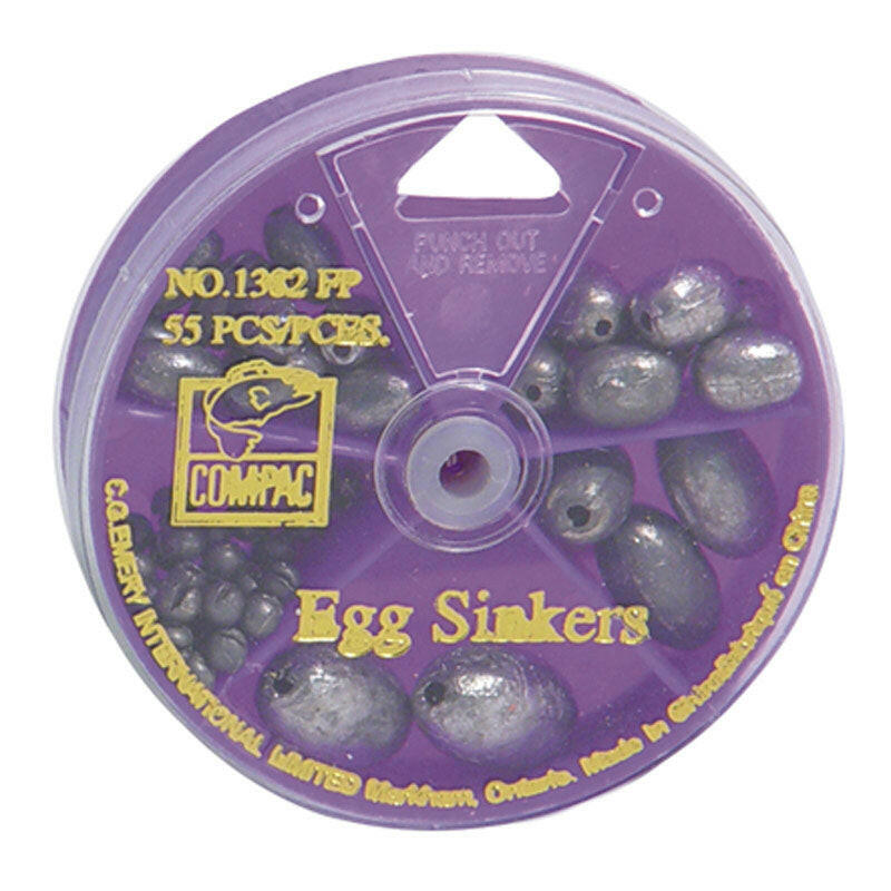 🍁COMPAC Egg Sinker Dial Pack Assortment 55pcs
