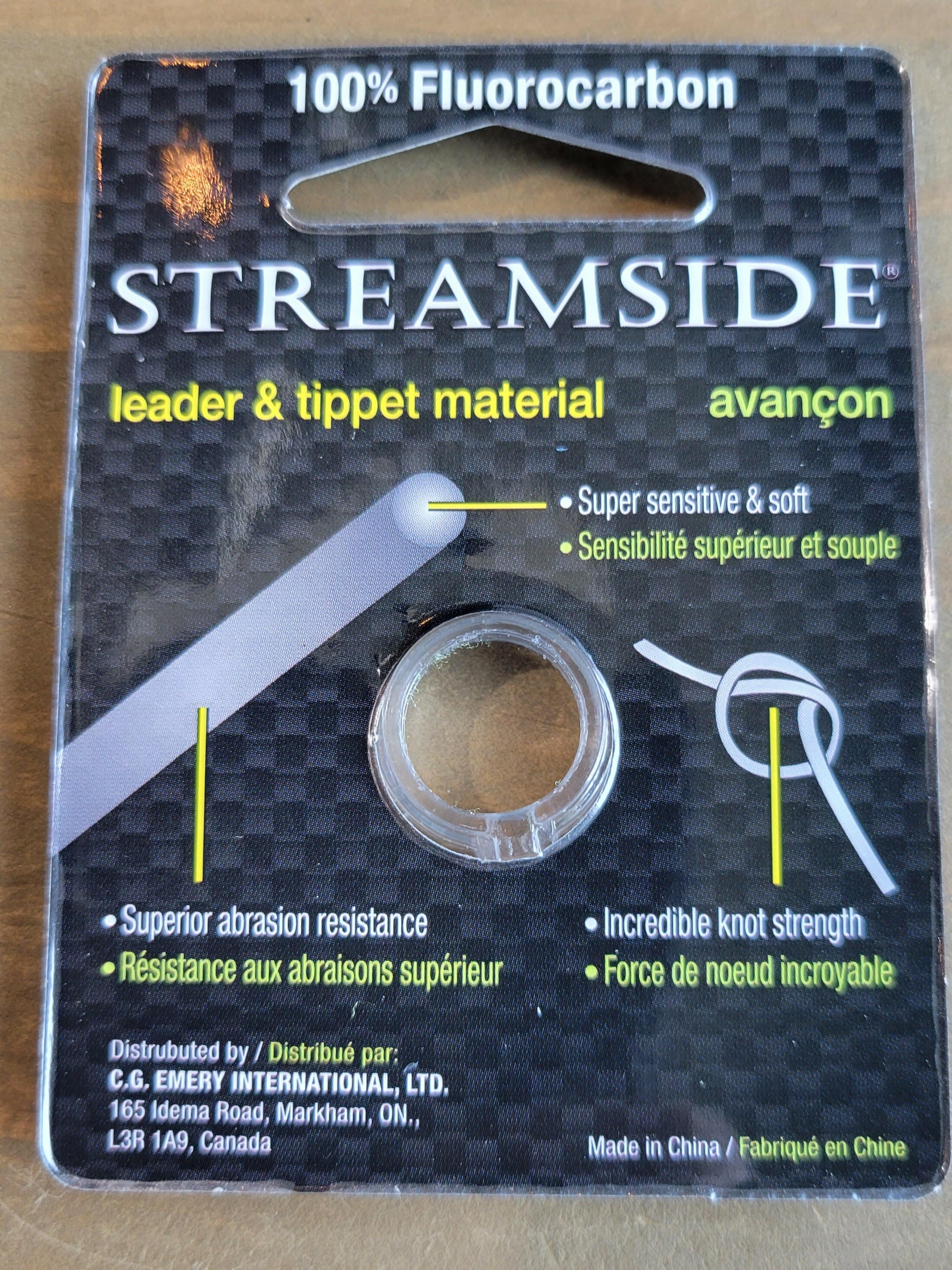🍁Streamside Fluorocarbon Leader & Tippet Material 2.9b 33yd