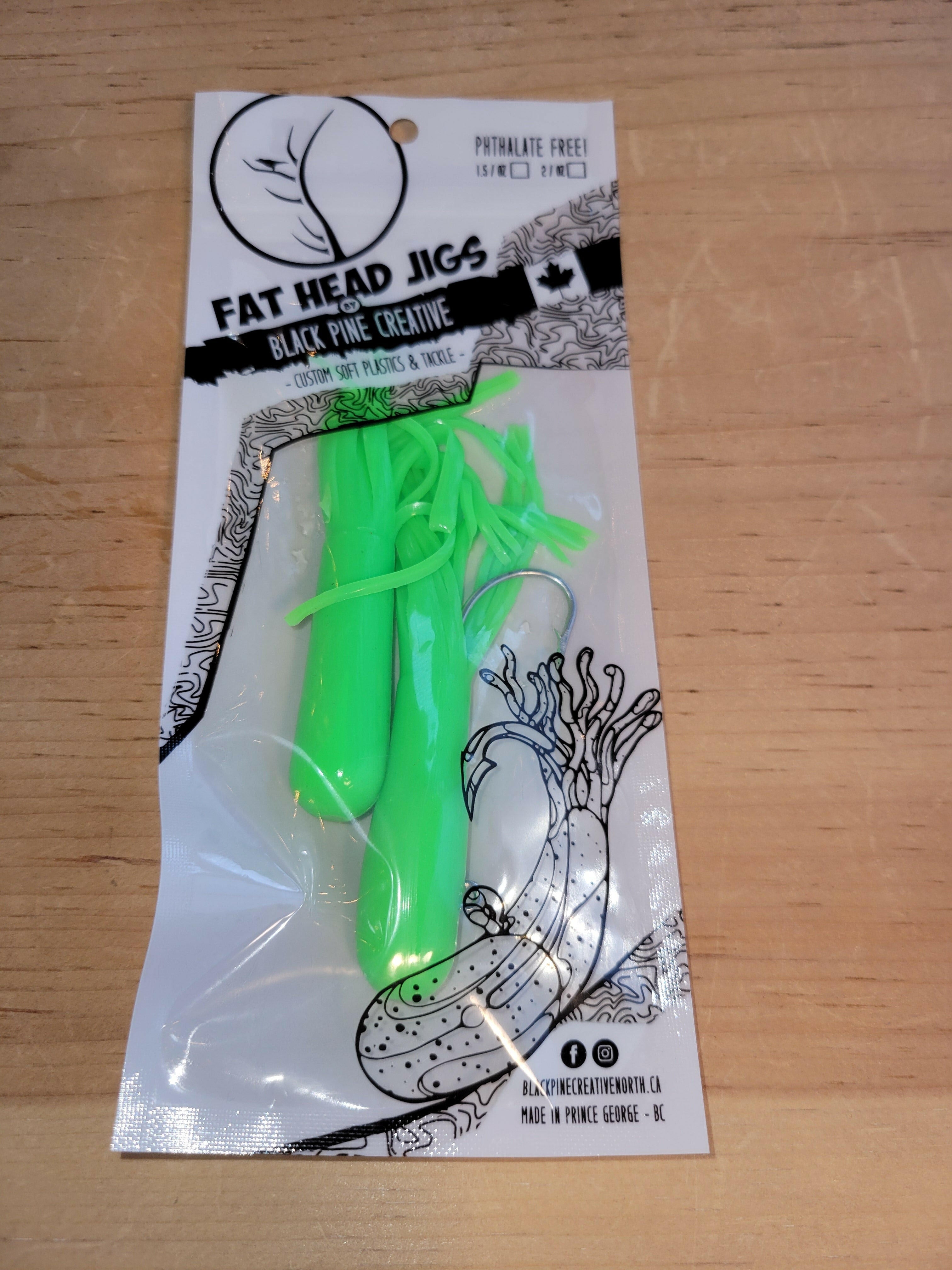 🍁Black Pine 4" 1oz Tube Jigs 2/pk