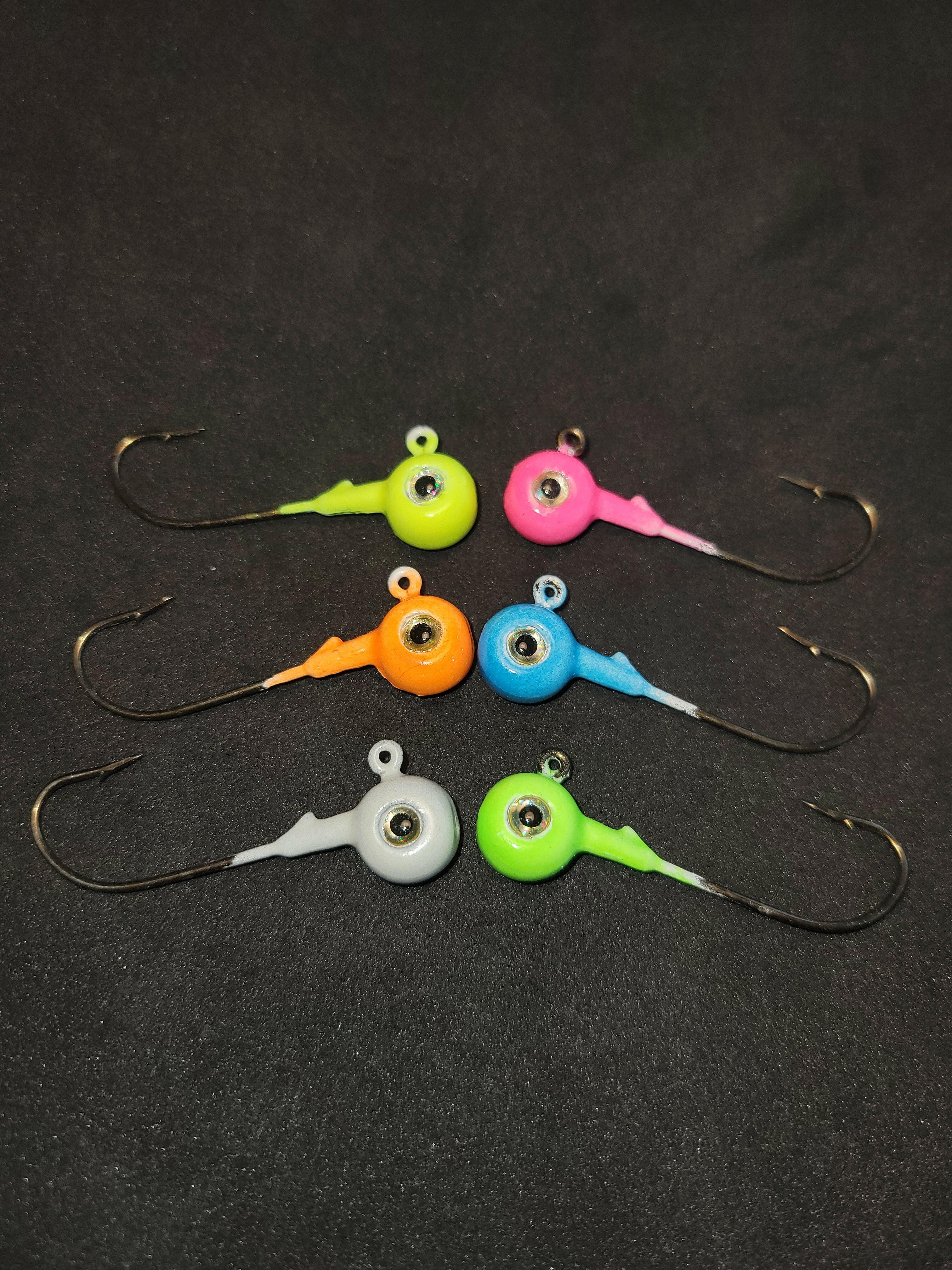 🍁Big Sky Titan 3/8oz Heavy Duty Jig Heads Glow 3/pack