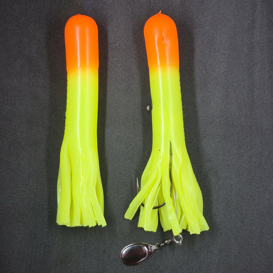🍁Hitch & Fish 5" Glow Rattle Laker Tube Jigs 2oz