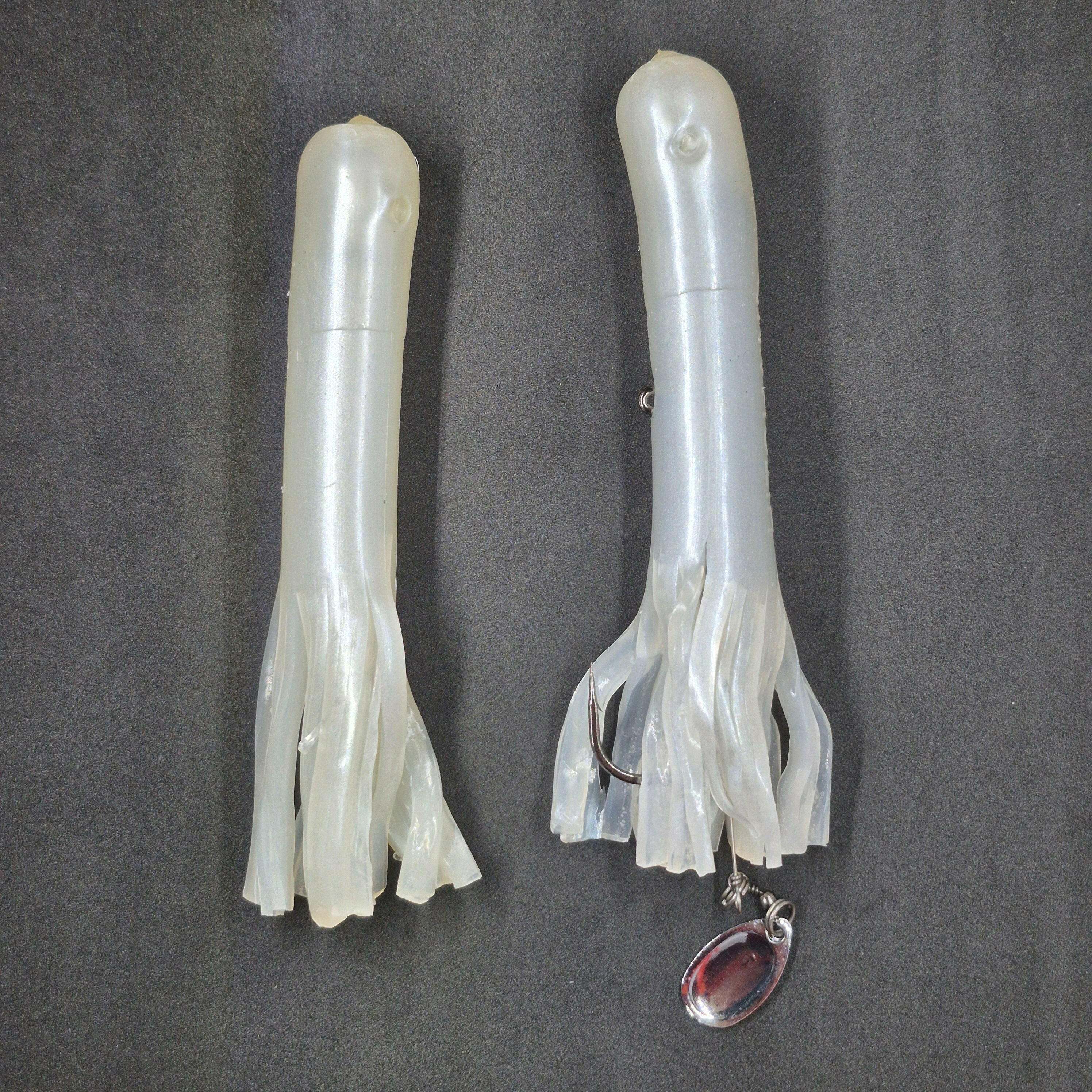 🍁Hitch & Fish 5" Glow Rattle Laker Tube Jigs 2oz