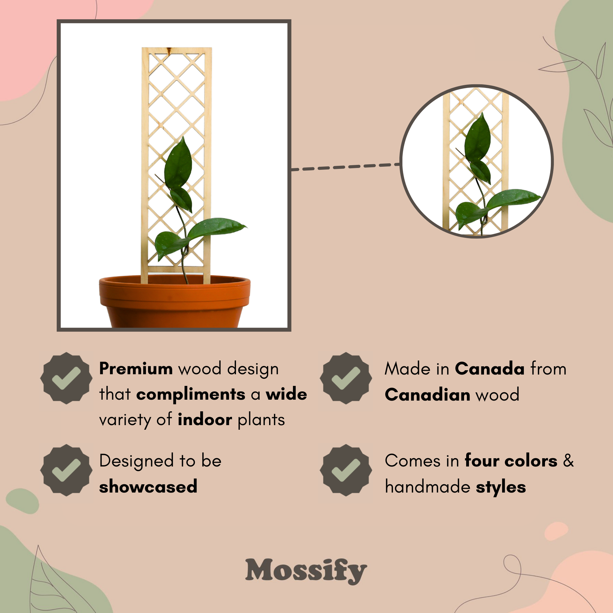 Cross-Hatch Wooden Trellis