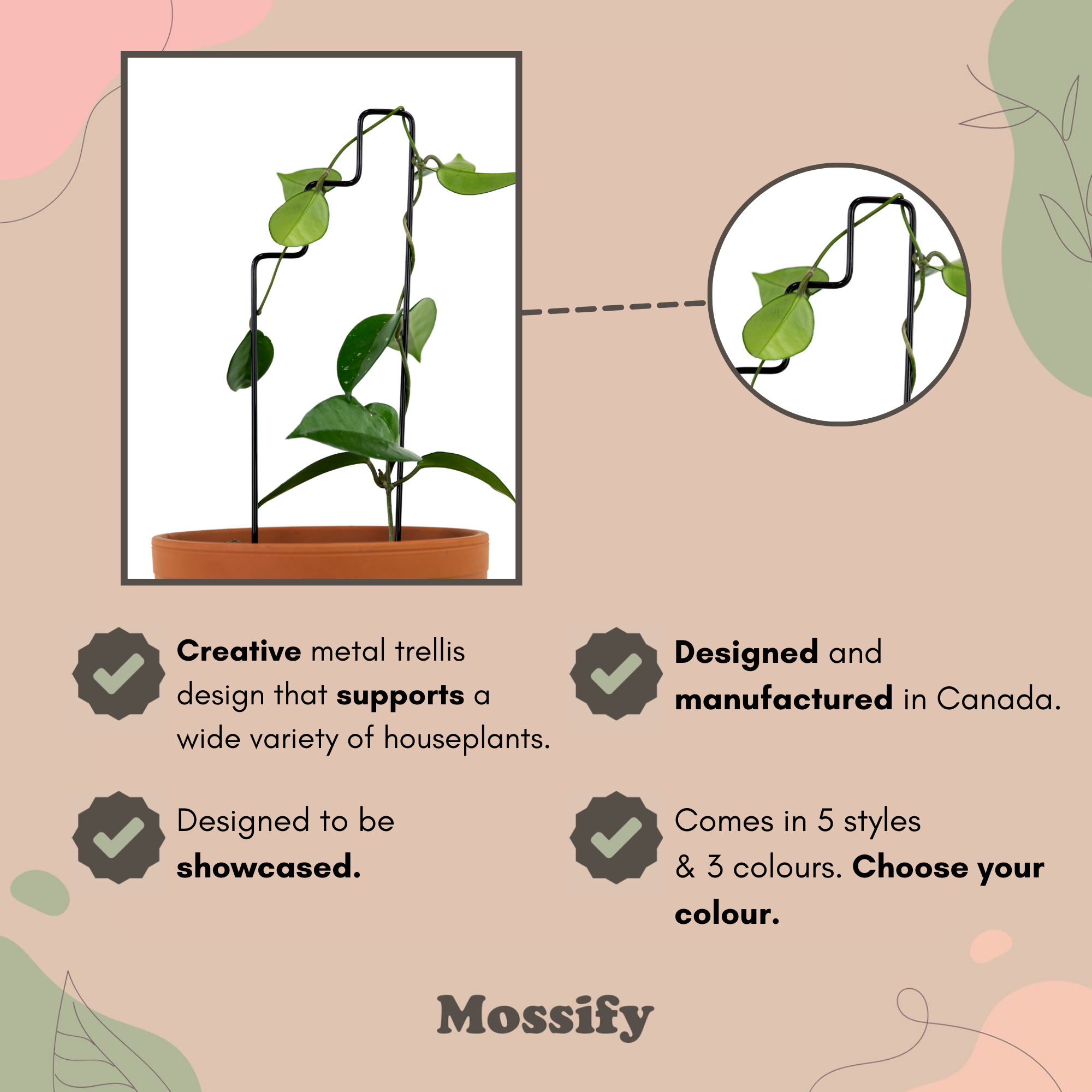 "Plant Stairs" Metal Trellis