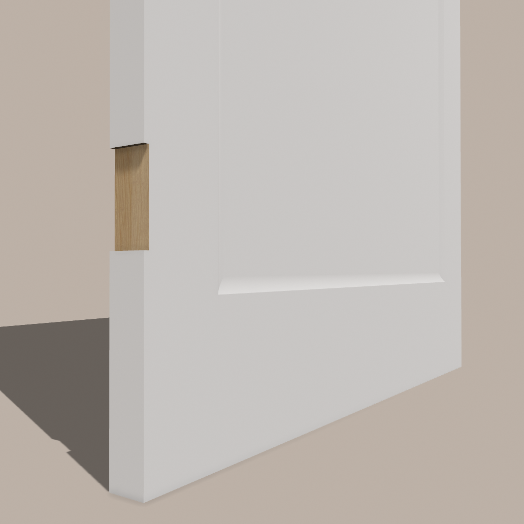 Carrera 2‑Panel Beveled Shaker Interior Door – Hollow Core, Primed