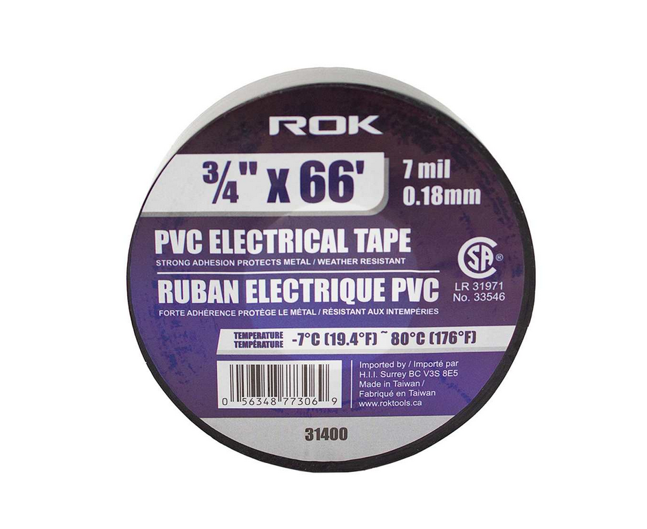 ROK - 3/4" PVC ELECTRICAL TAPE- BLACK