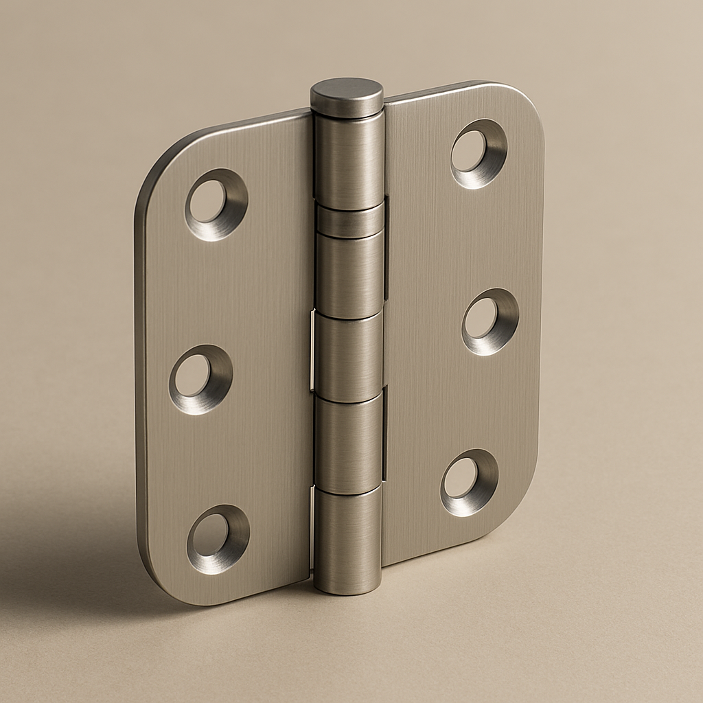 3″ Metal Door Hinge – Brushed Nickel & Matte Black Square & 5/8 Radius