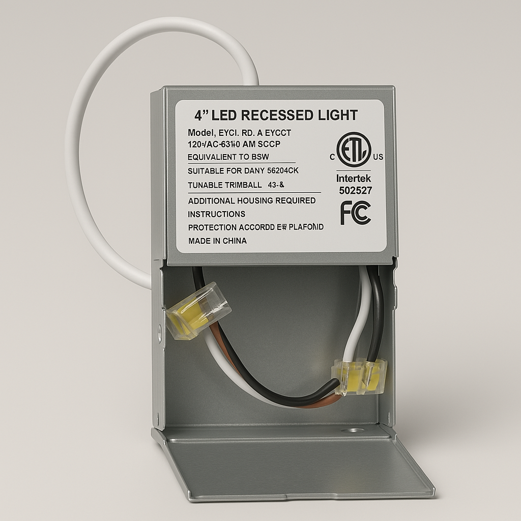 6" Slim LED Pot Light – 5CCT Selectable | IC Rated + Junction Box