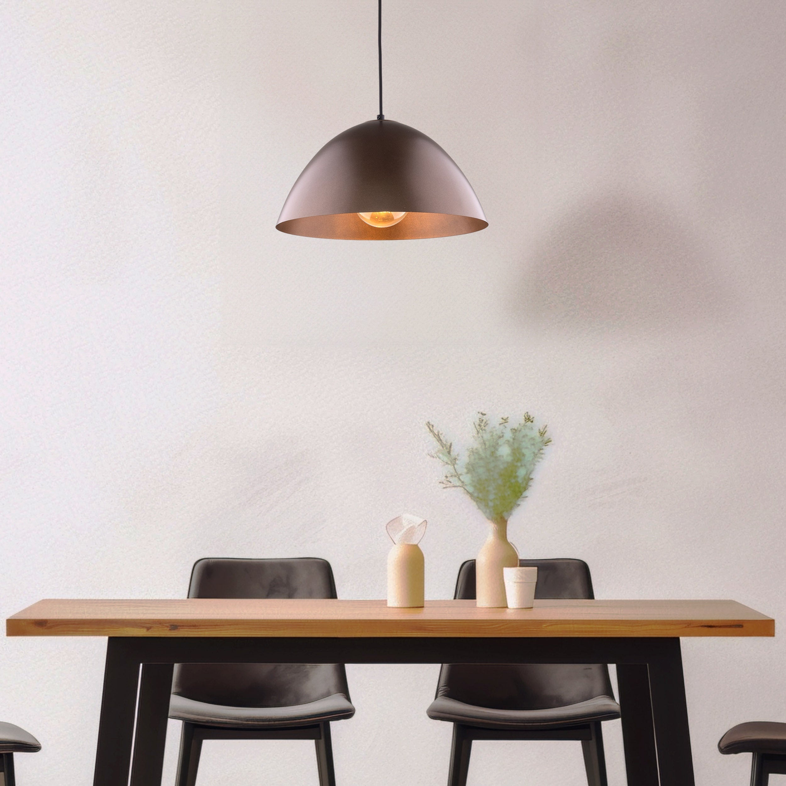 FARO Brown Mid-Century Modern Pendant Light M