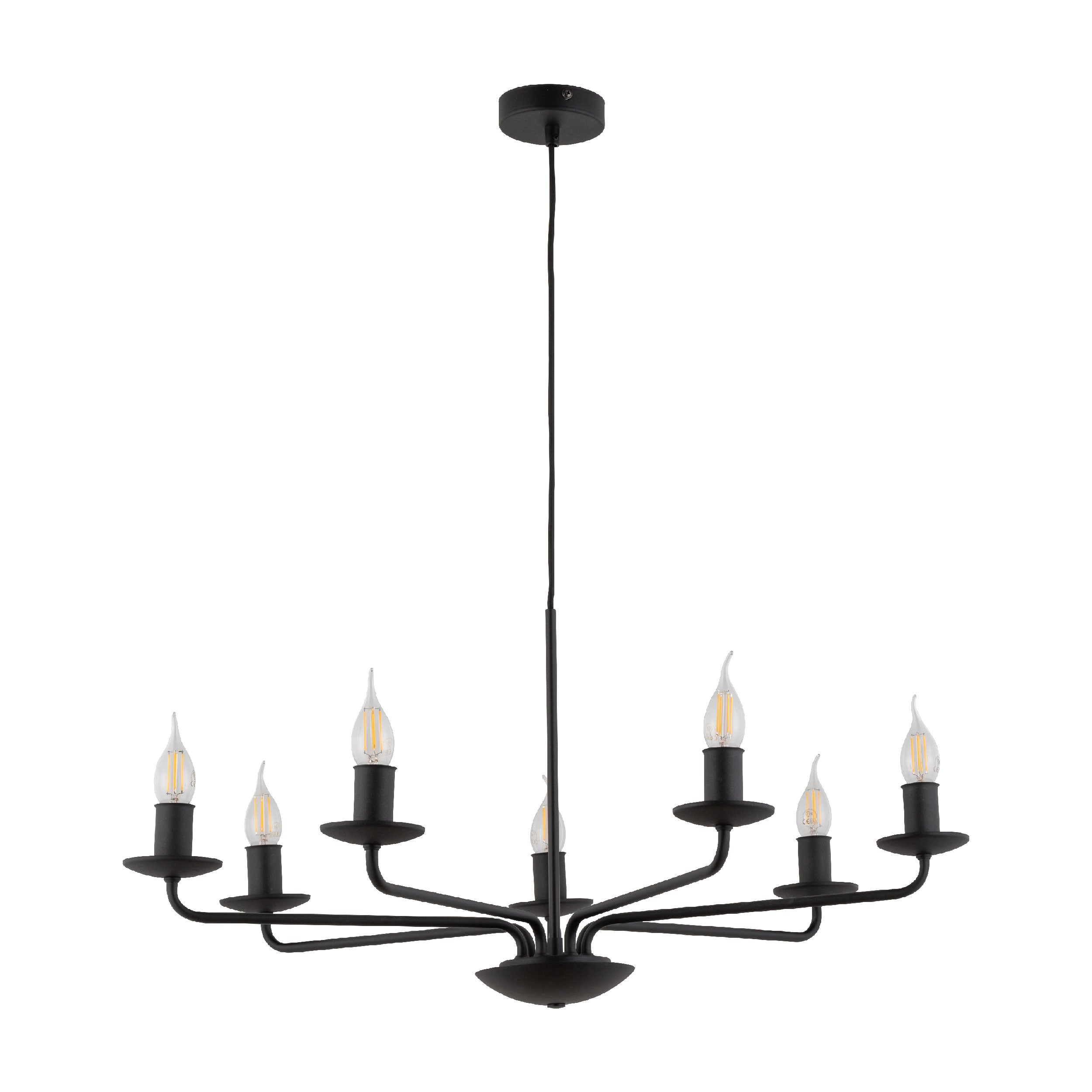 LIMAL Black Vintage Candle Pendant Light