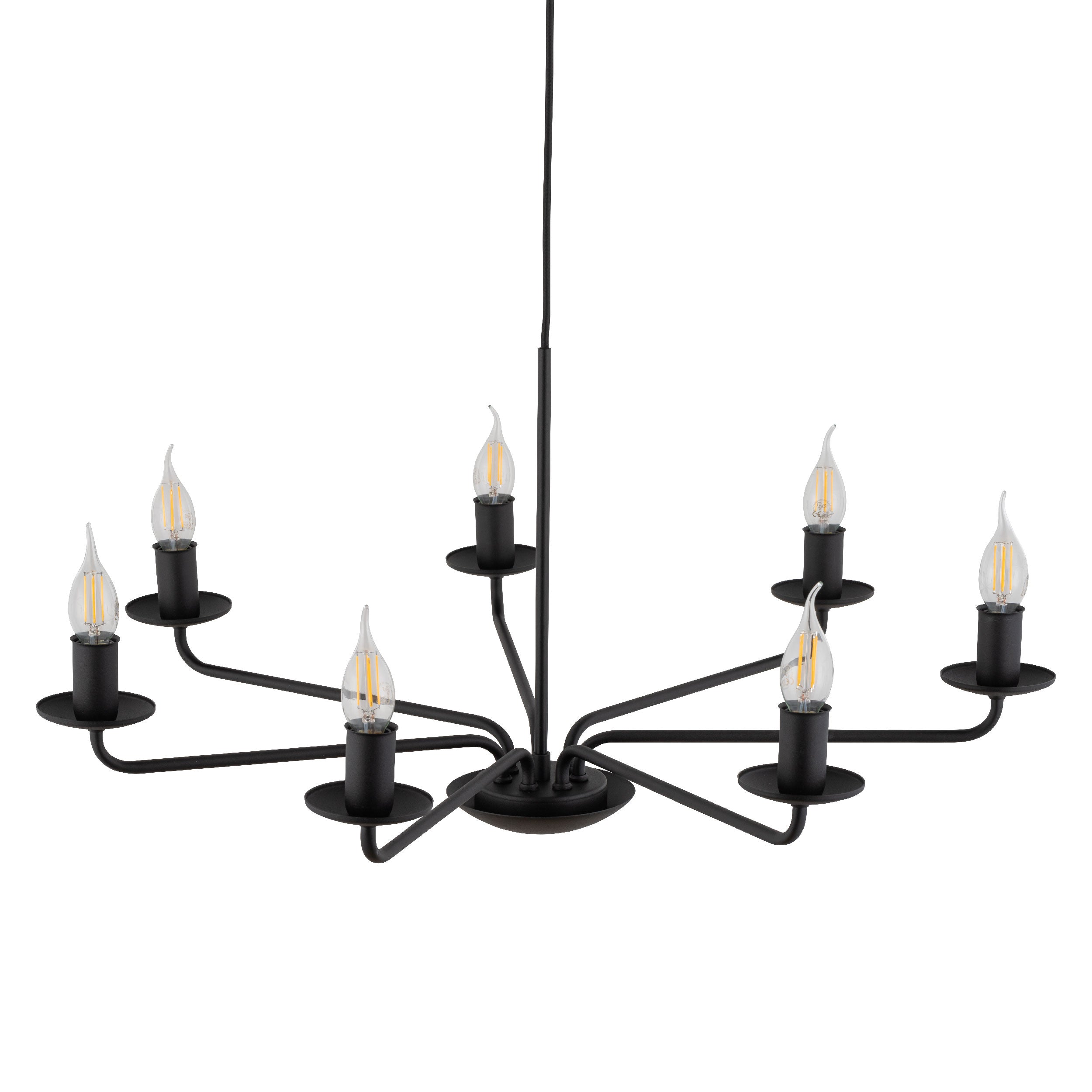 LIMAL Black Vintage Candle Pendant Light