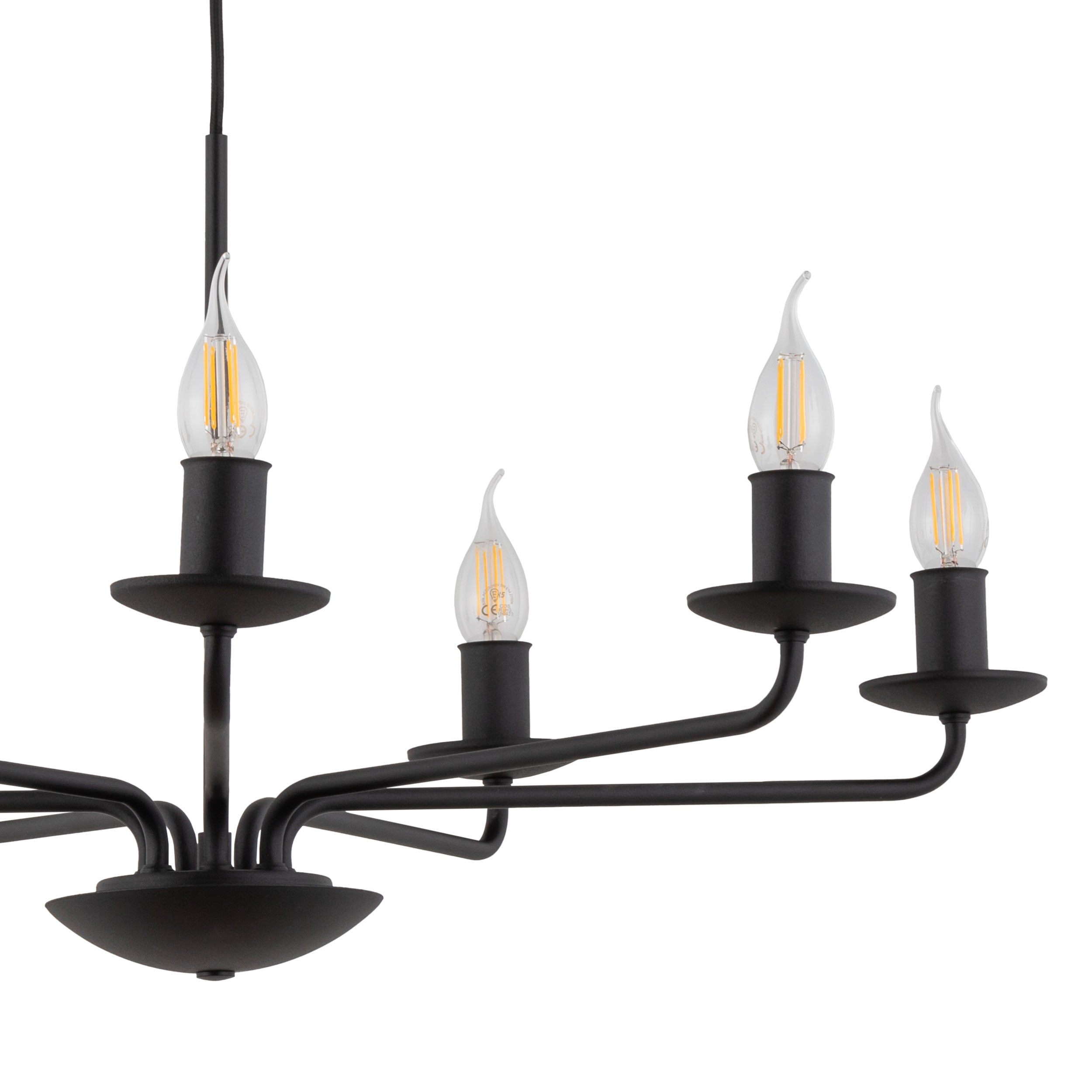 LIMAL Black Vintage Candle Pendant Light