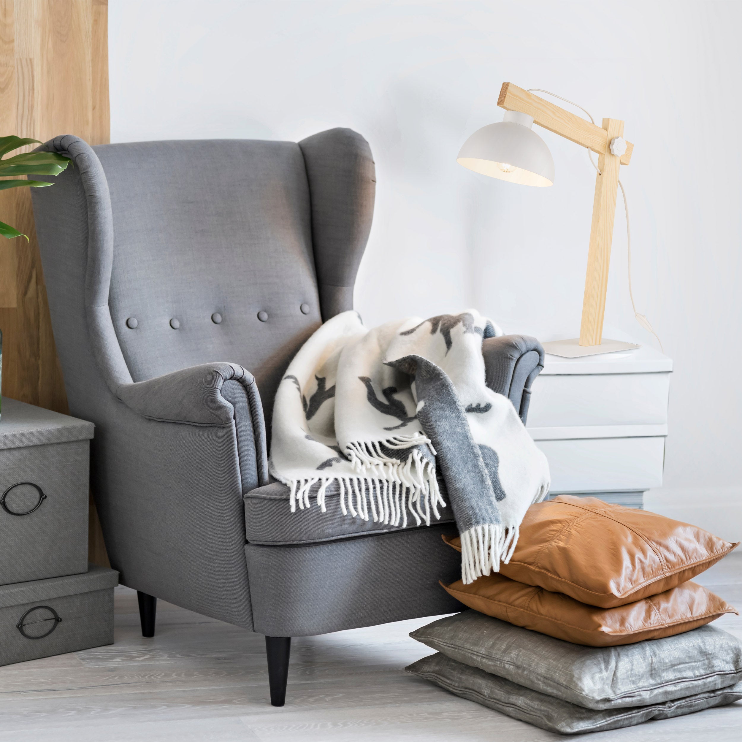 OSLO White  Scandinavian Night Lamp