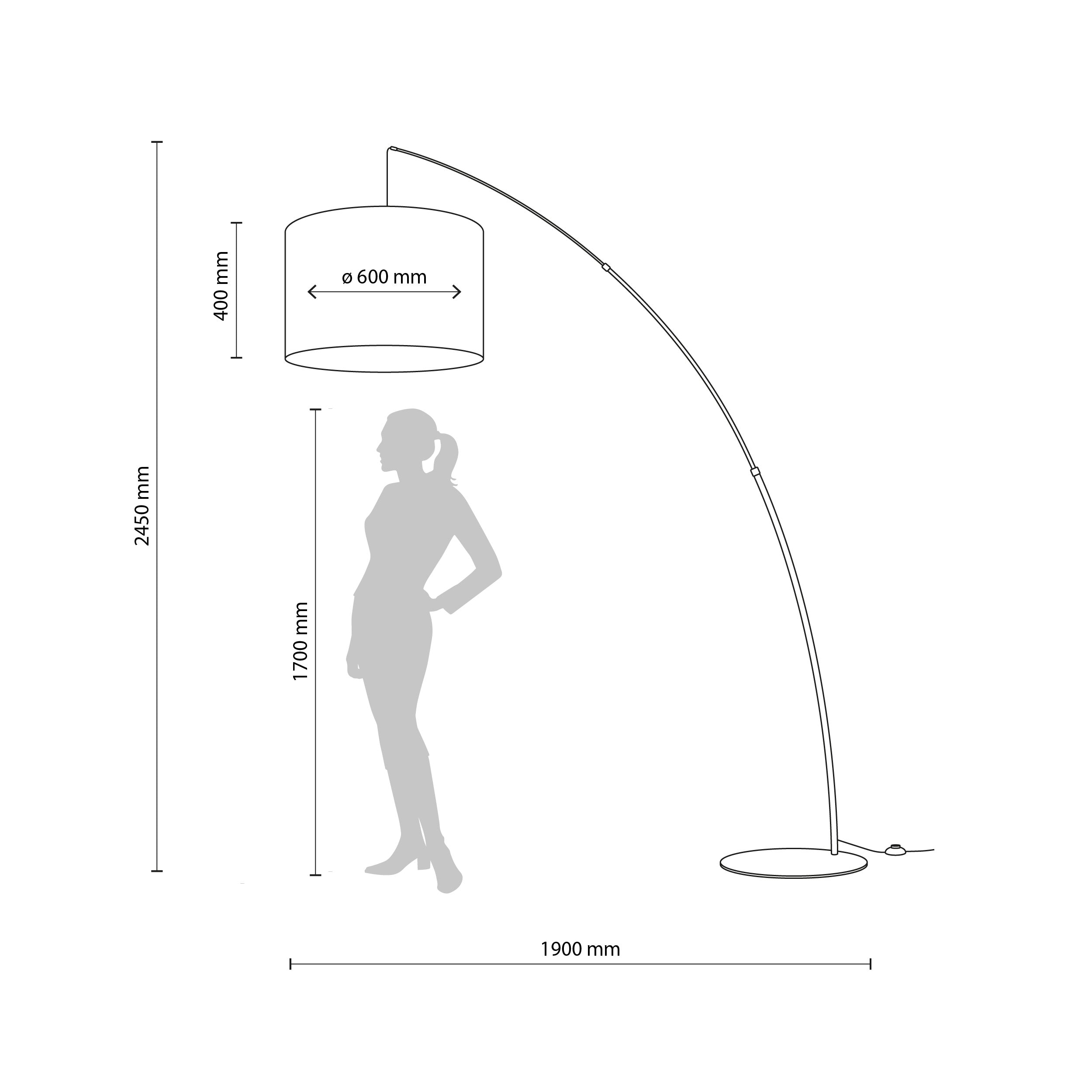 MOBY Beige Extra Large Floor Lamp