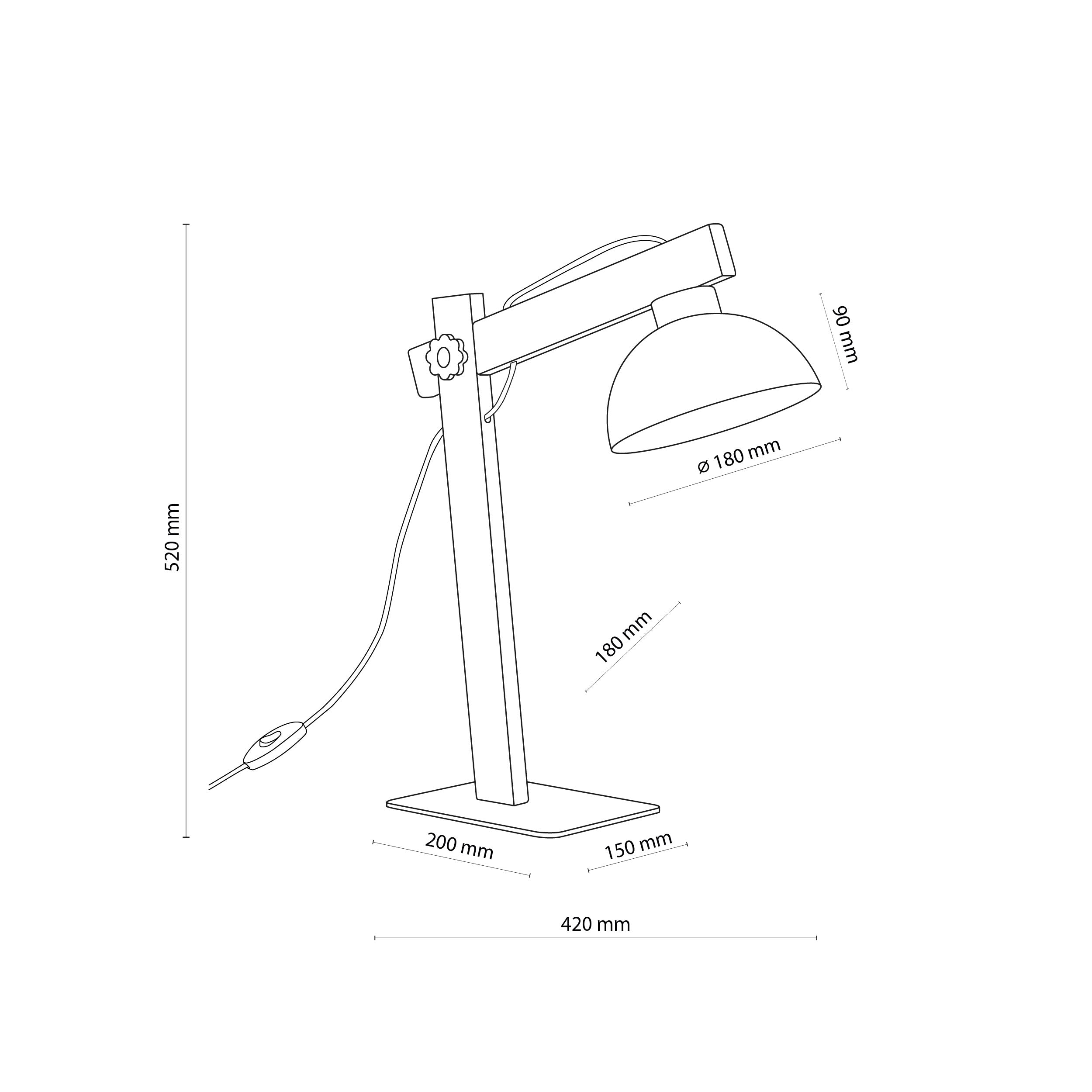 OSLO Brown Scandinavian Night Lamp