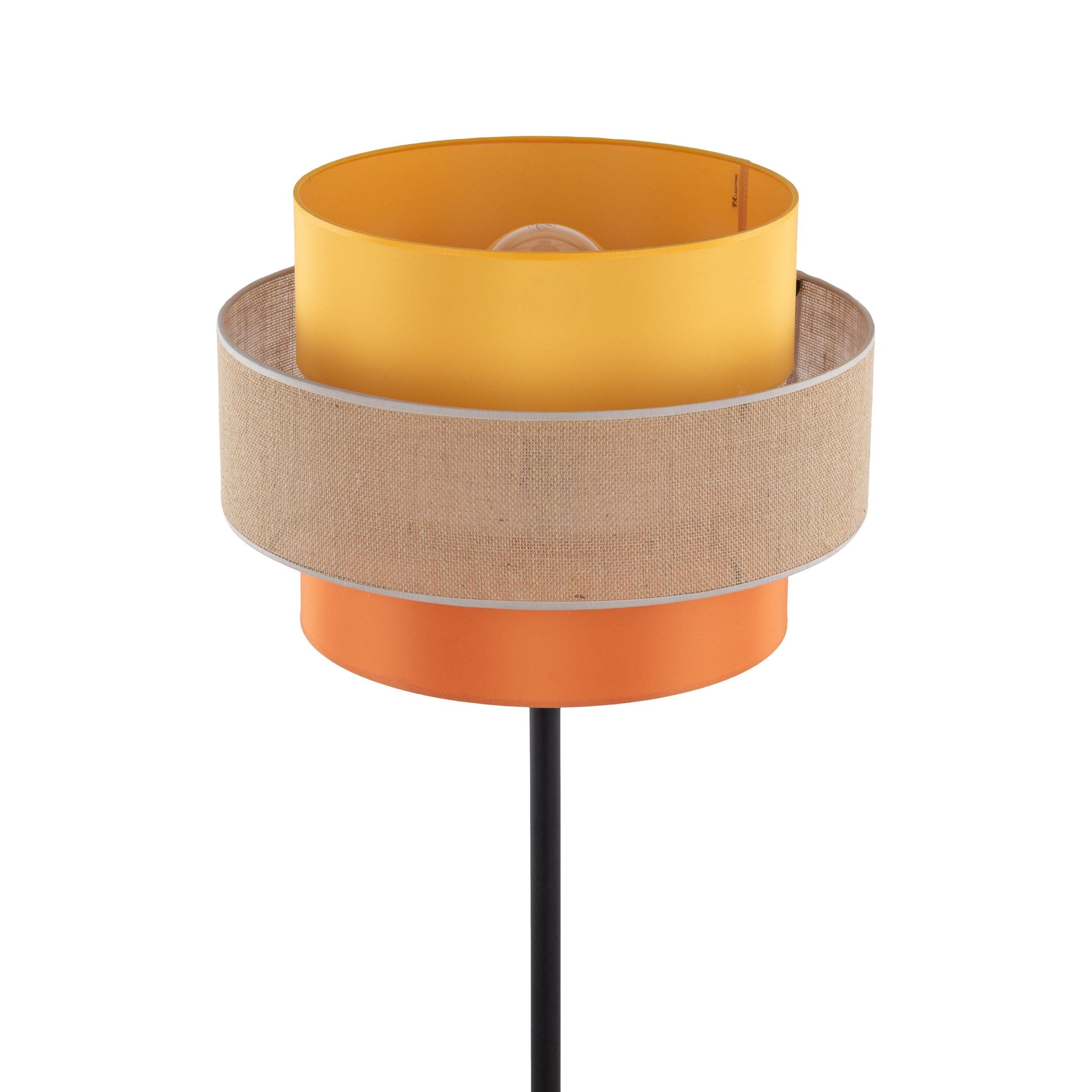 TRIO Jute  Mid-Century Boho Floor Lamp