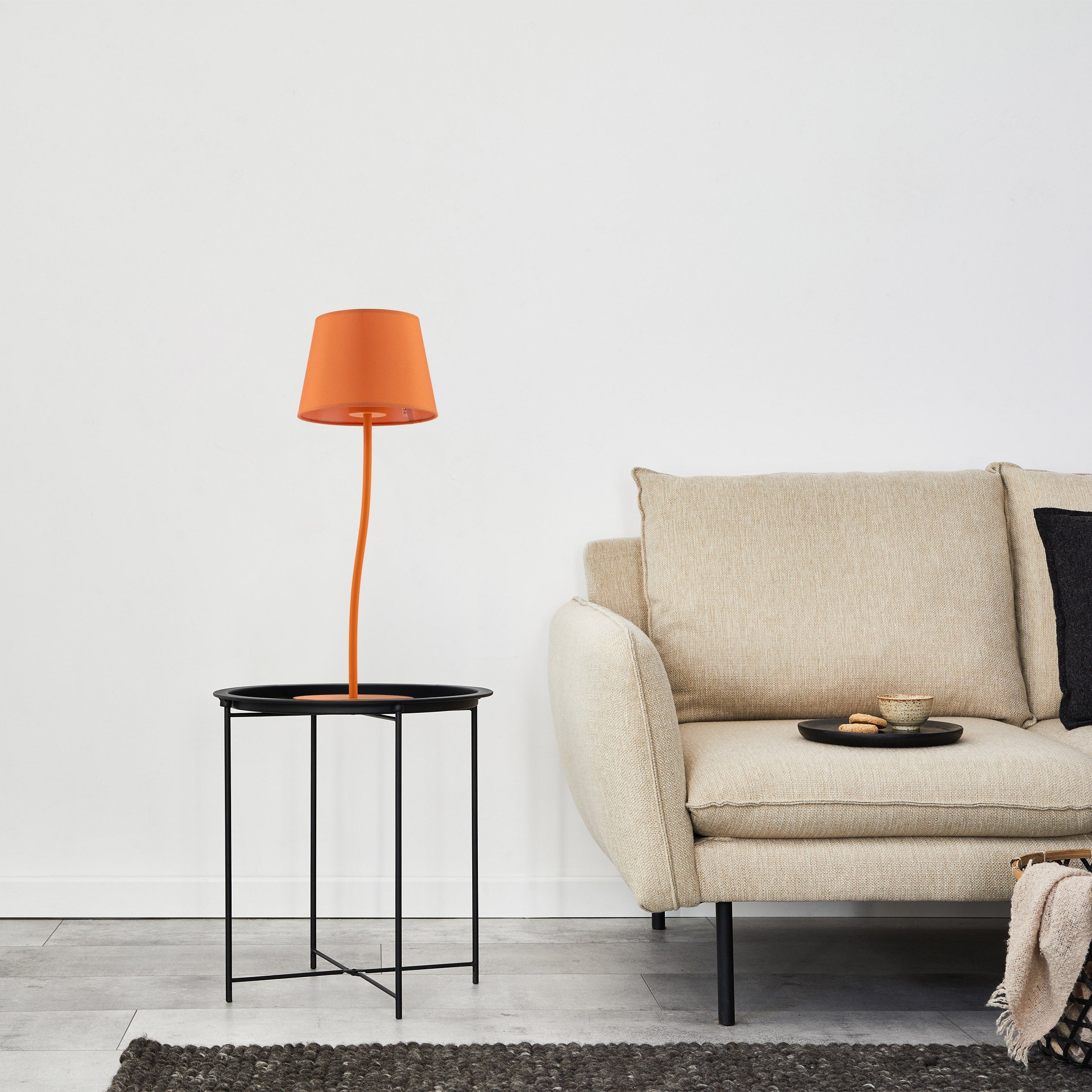 NICOLA Orange Mid-Century Modern Night Lamp