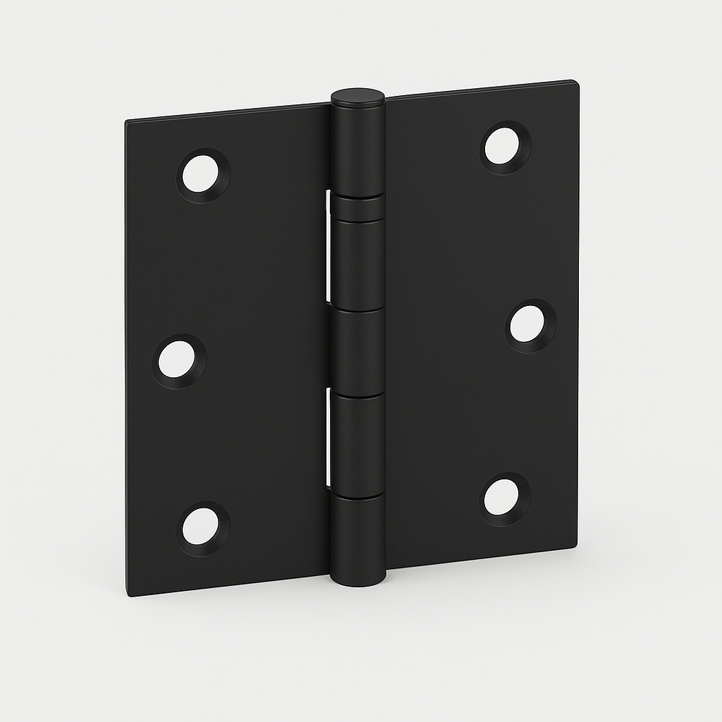 3″ Metal Door Hinge – Brushed Nickel & Matte Black Square & 5/8 Radius