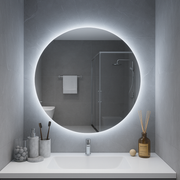 HaloLux Round LED Vanity Mirror – Backlit, Anti-Fog | 24–32"