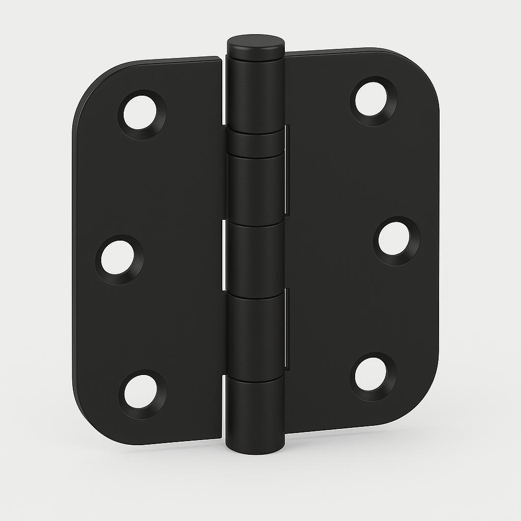 3″ Metal Door Hinge – Brushed Nickel & Matte Black Square & 5/8 Radius