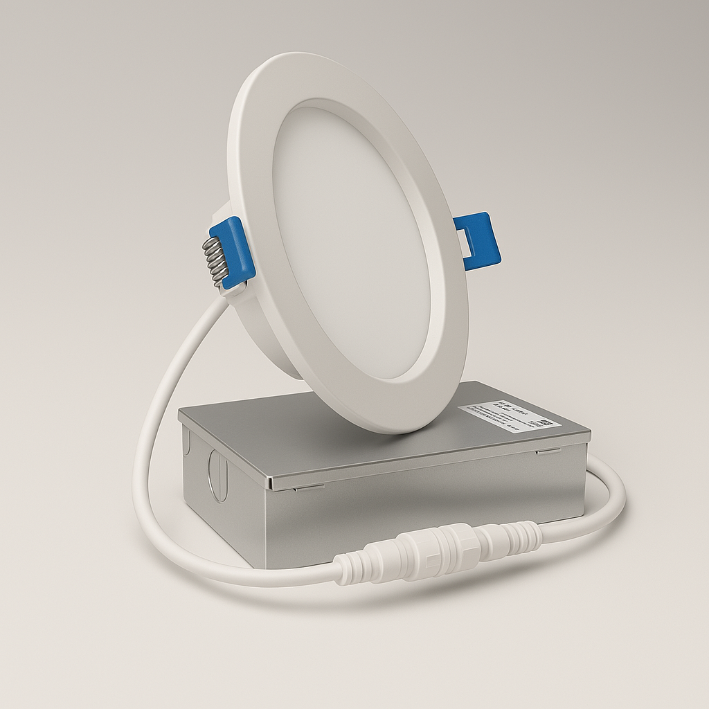 6" Slim LED Pot Light – 5CCT Selectable | IC Rated + Junction Box