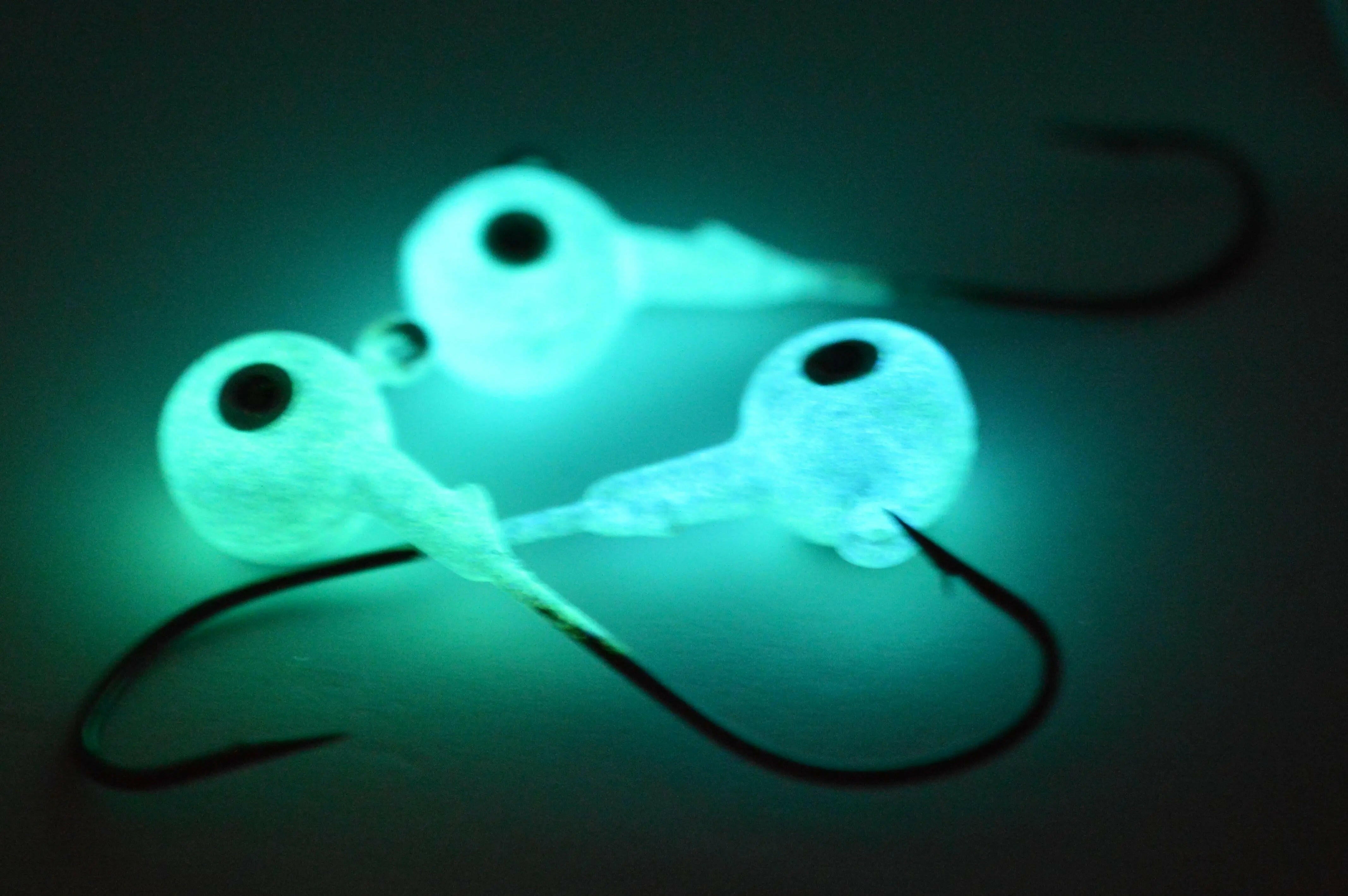 🍁Big Sky Titan 3/8oz Heavy Duty Jig Heads Glow 3/pack