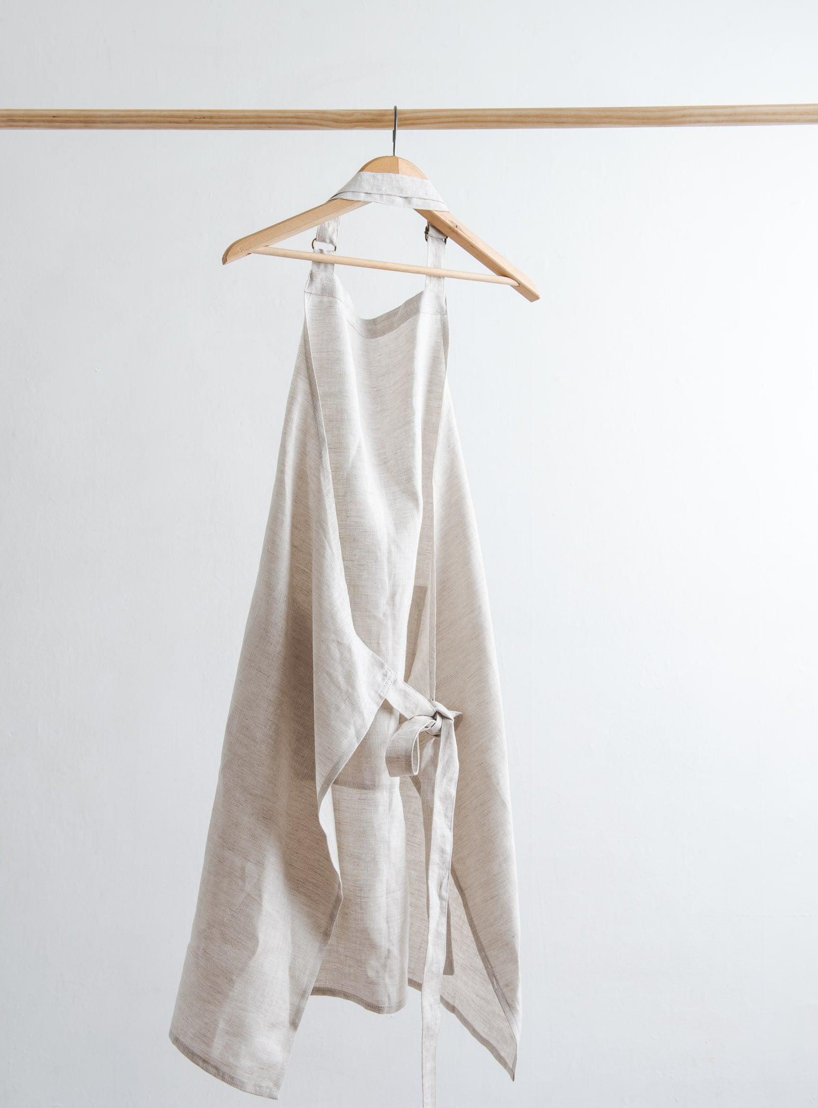 Adjustable Linen Apron - Oatmeal