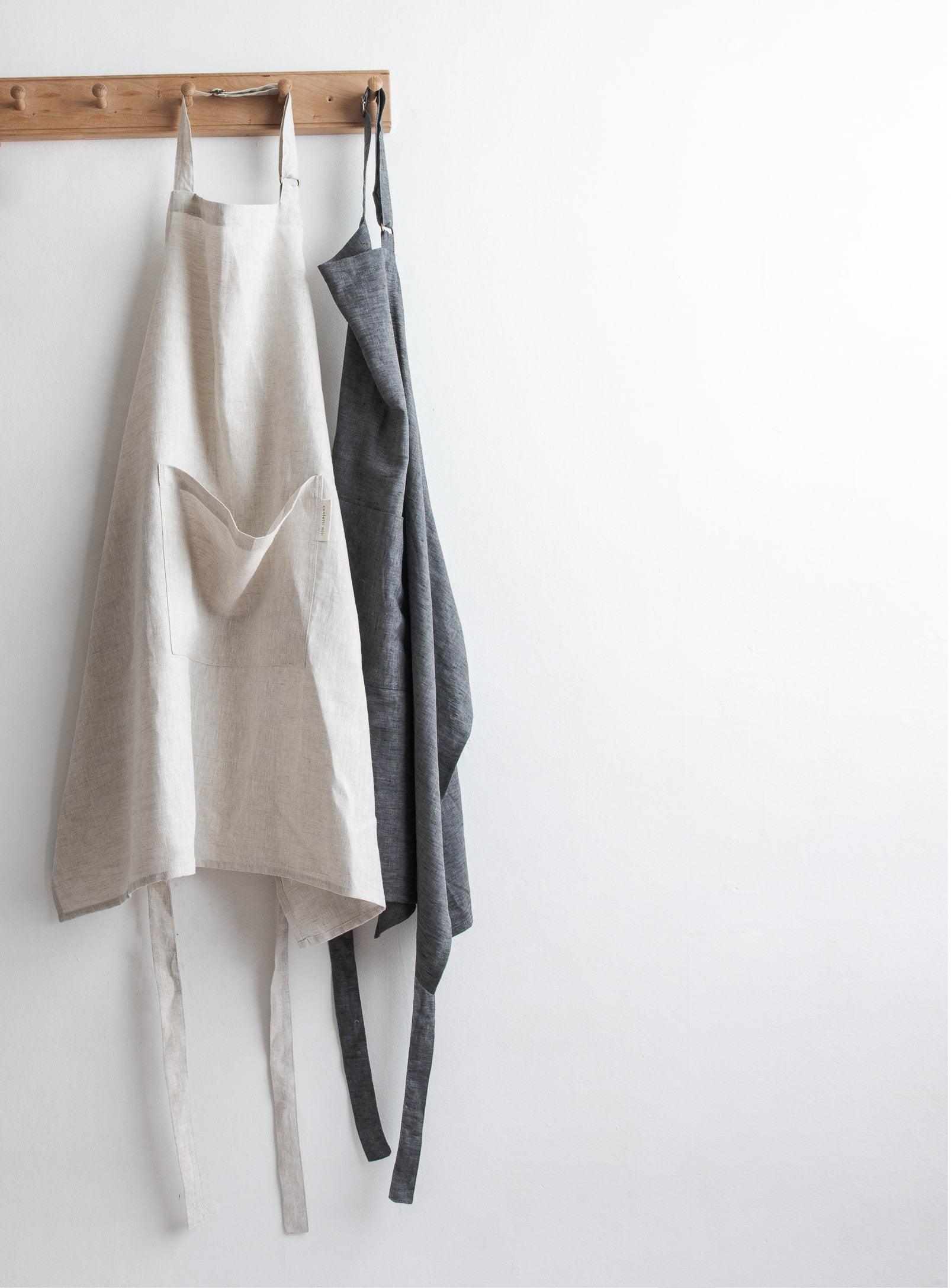 Adjustable Linen Apron - Oatmeal