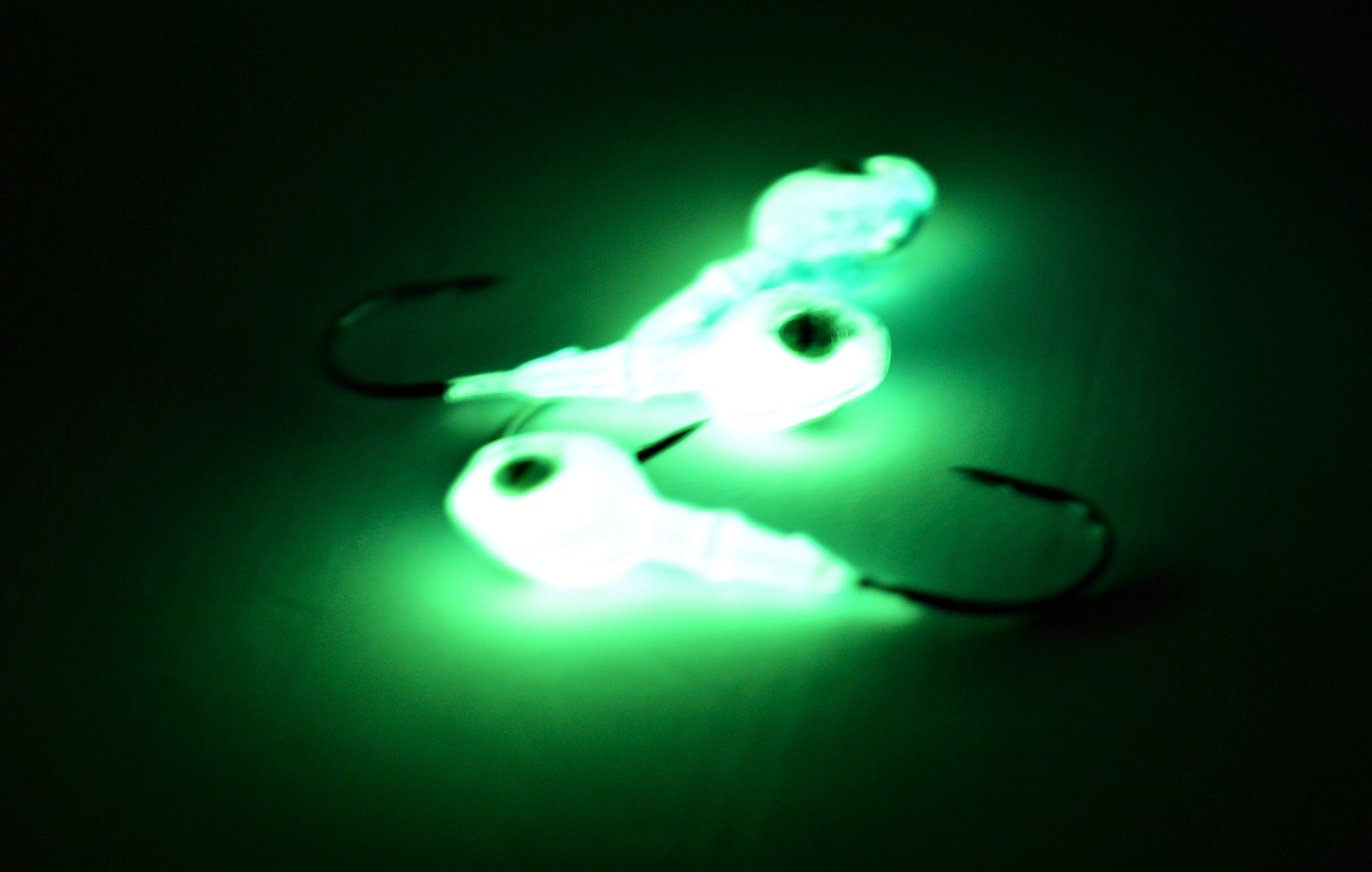 🍁Big Sky Snake Eye 1/4oz Glow Jigs 3/pack