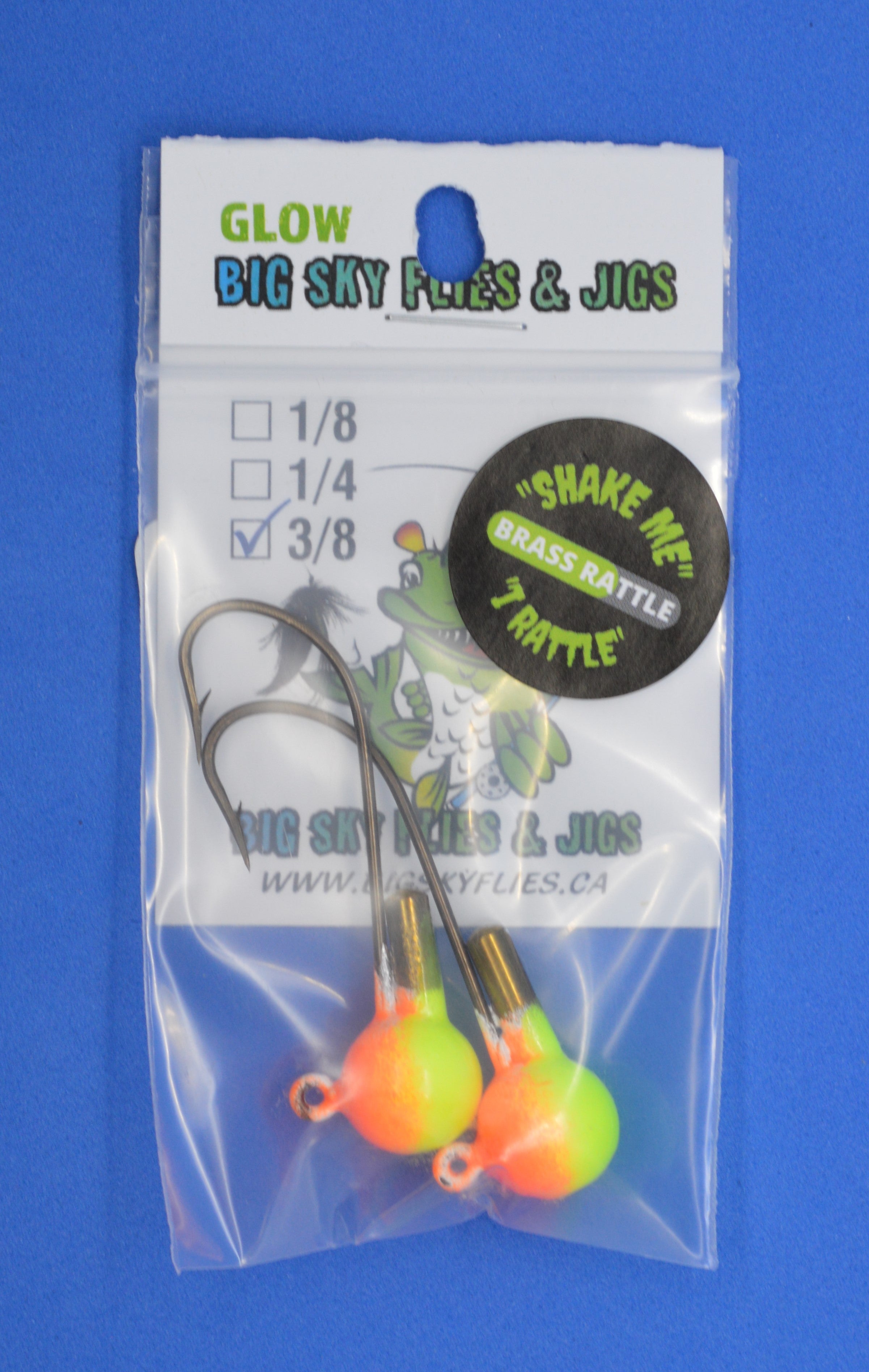🍁Big Sky Rock & Roll Rattle Jigs Glow 3/8oz 2/pack