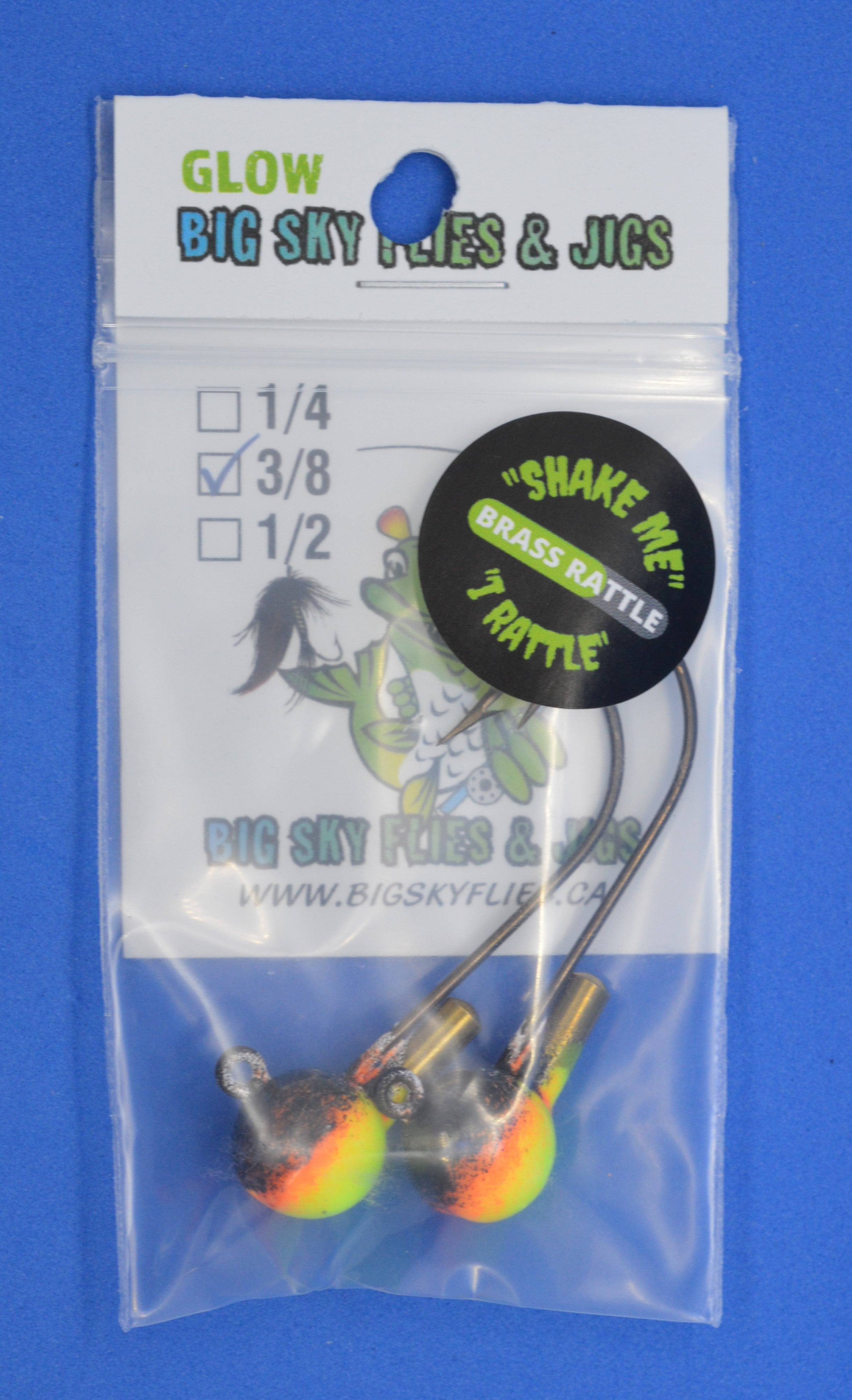 🍁Big Sky Rock & Roll Rattle Jigs Glow 3/8oz 2/pack