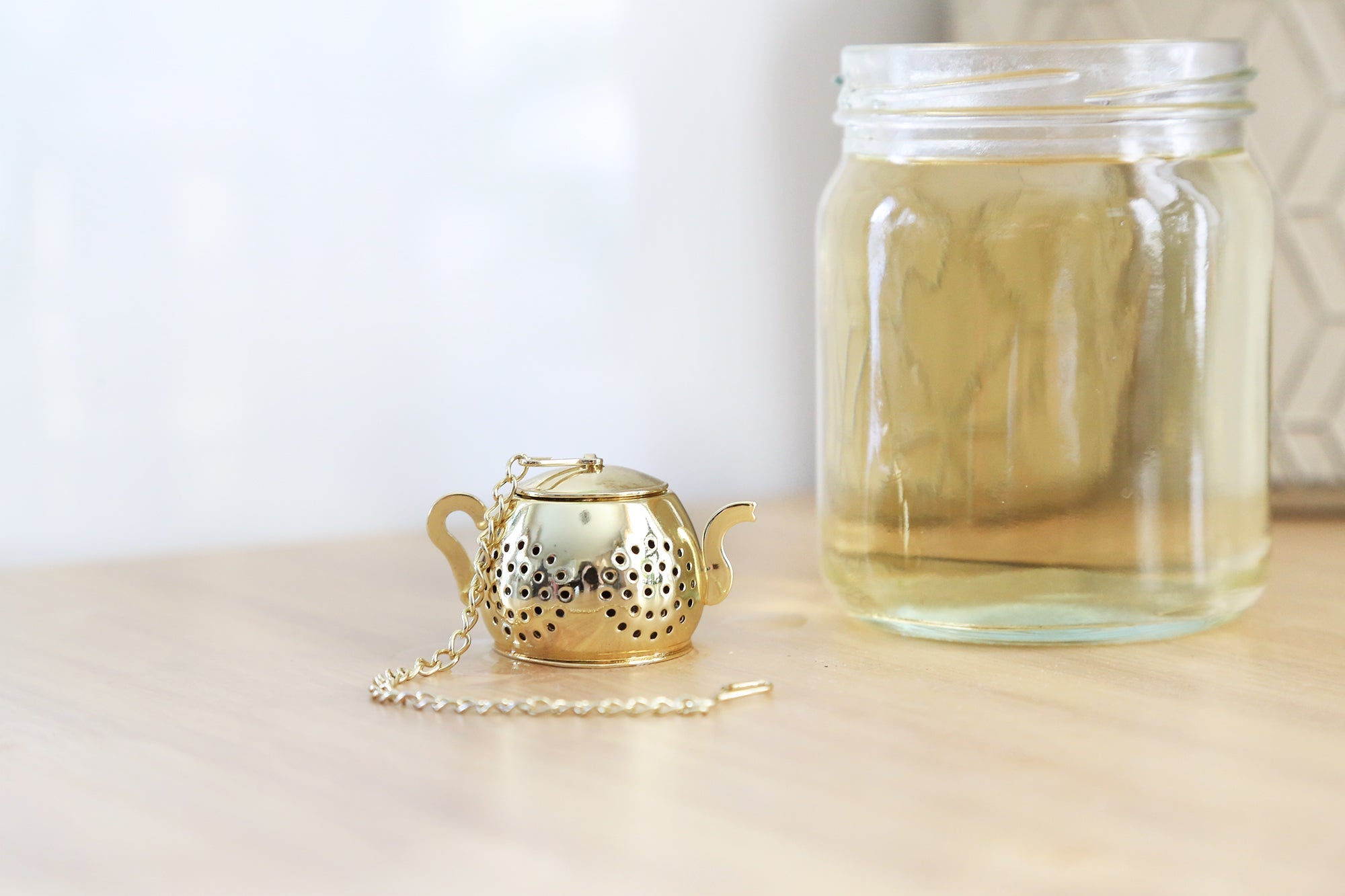 Gold Teapot Tea Infuser