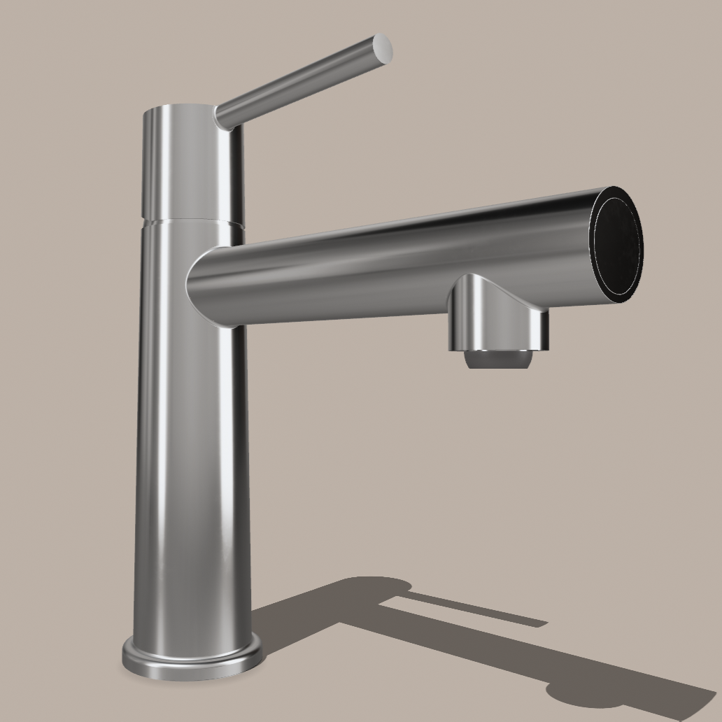 Cylindrix Dual-Flow Bathroom Faucet – Mouthwash Spout, Brass Body