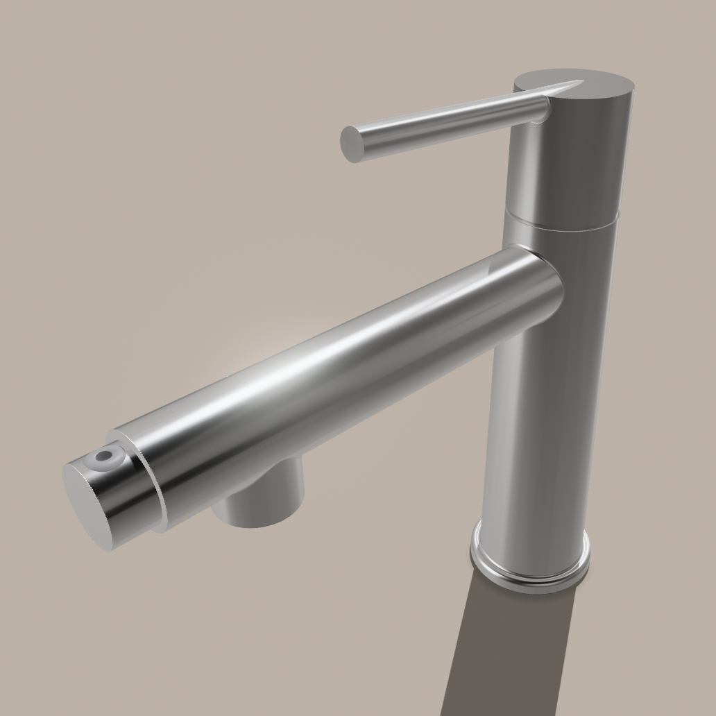 Cylindrix Dual-Flow Bathroom Faucet – Mouthwash Spout, Brass Body