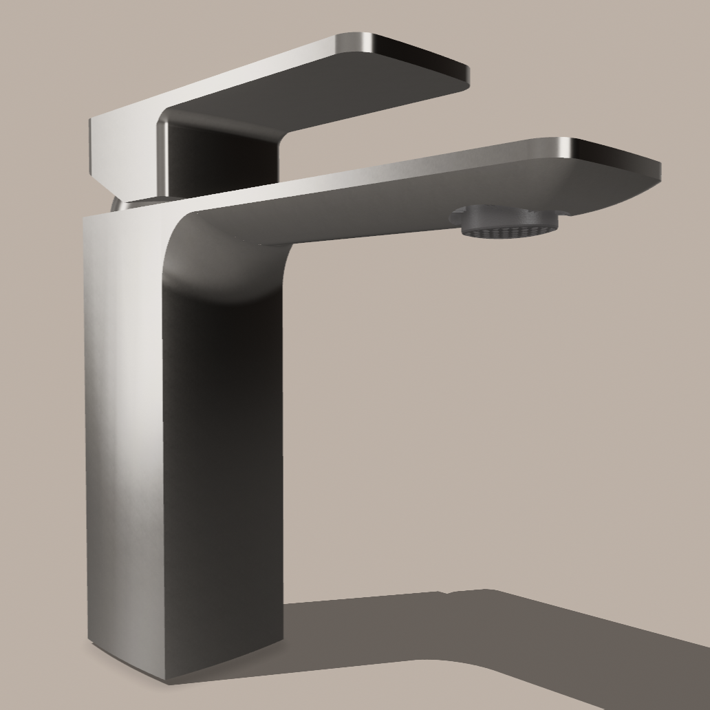 Crestline Brass Bathroom Faucet – Chrome, Black & Nickel with Braided Hoses